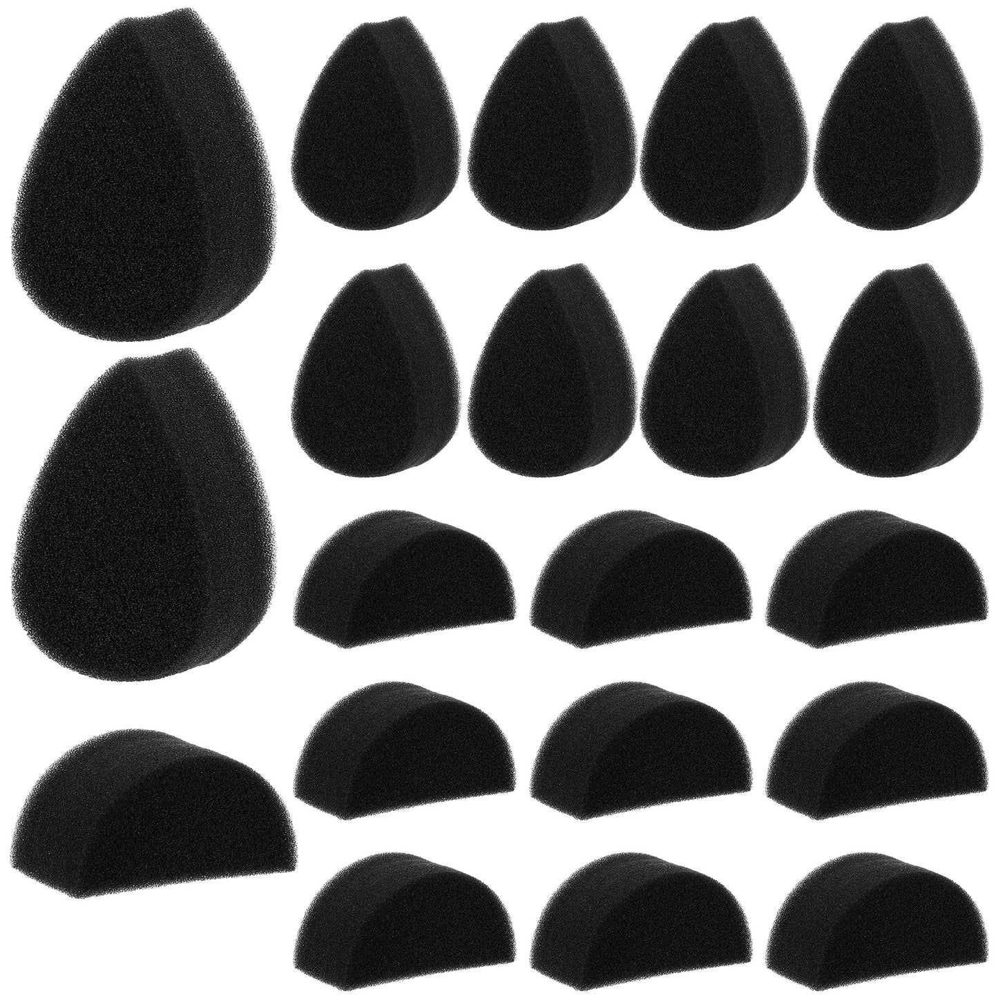 20 Pcs Face Paint Sponges Petals Face Painting Sponge High Density Makeup Faces Sponge Water Droplet Shape Black Paint Sponges Brushes Kit Professional for Adult Body Paints Art Work Supplies