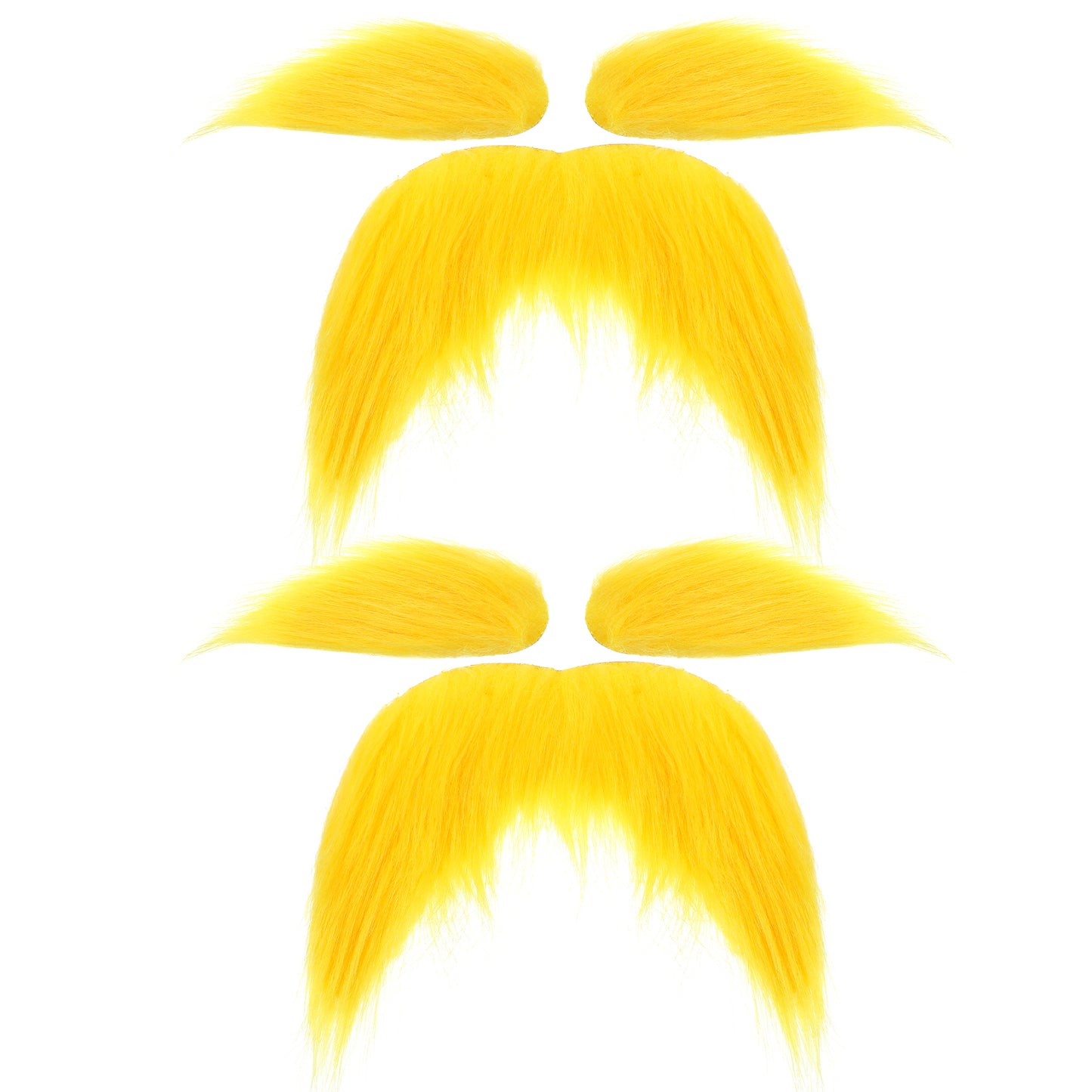 Sibba Self-Adhesive Mustaches and Eyebrows Yellow Fake Beard Set Halloween