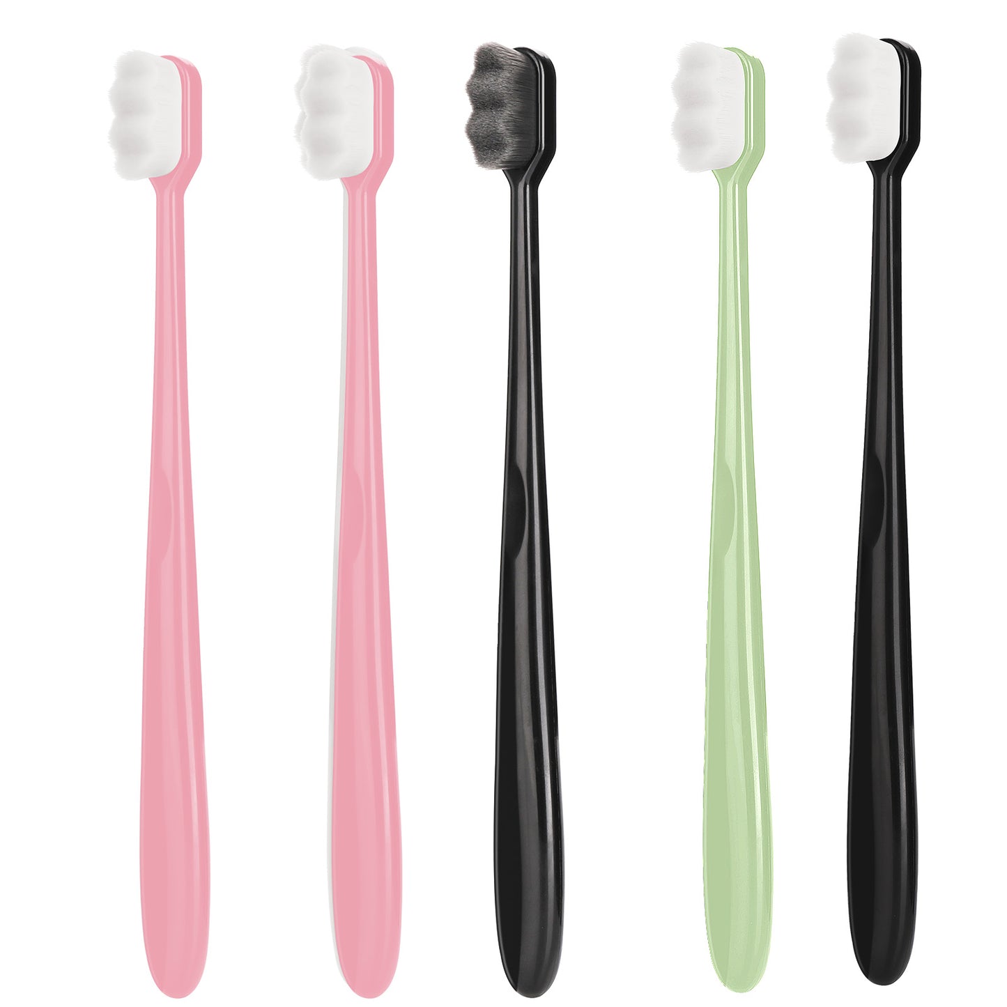 WLLHYF 5 Pcs Extra Soft Toothbrush, Ultra Soft Bristle Manual Toothbrushes with 20000 Micro Nano Bristles for Pregnant Women Teeth and Recession Sensitive