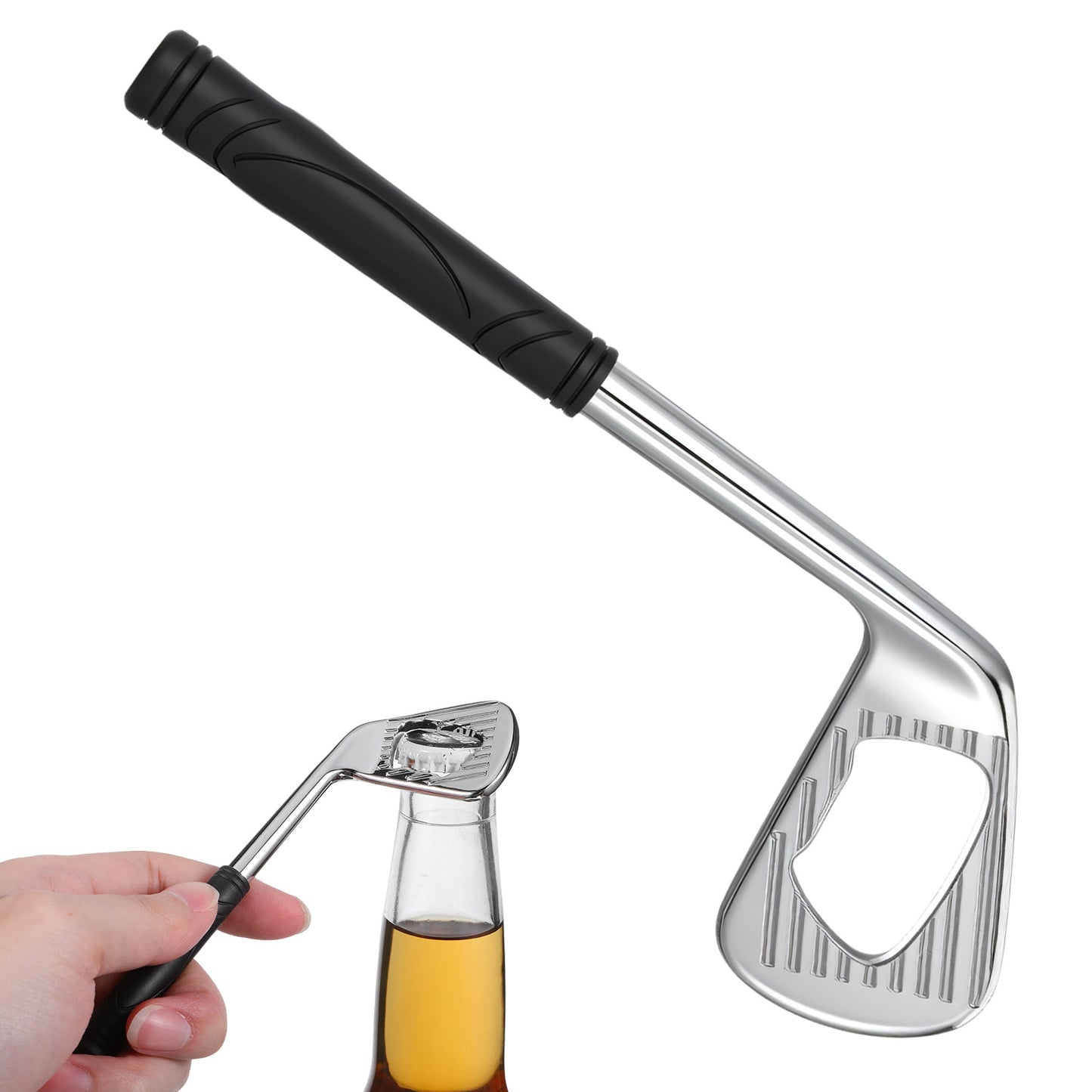 Hecila Golf Bottle Opener Golf Club Shape Bottle Opener Novelty Golfer Beer Bottles Open Alloy Golfs Shaft Beer Medal Party Beverages Open Tool Funny Gifts for Golfs Enthusiasts Kitchen Accessories