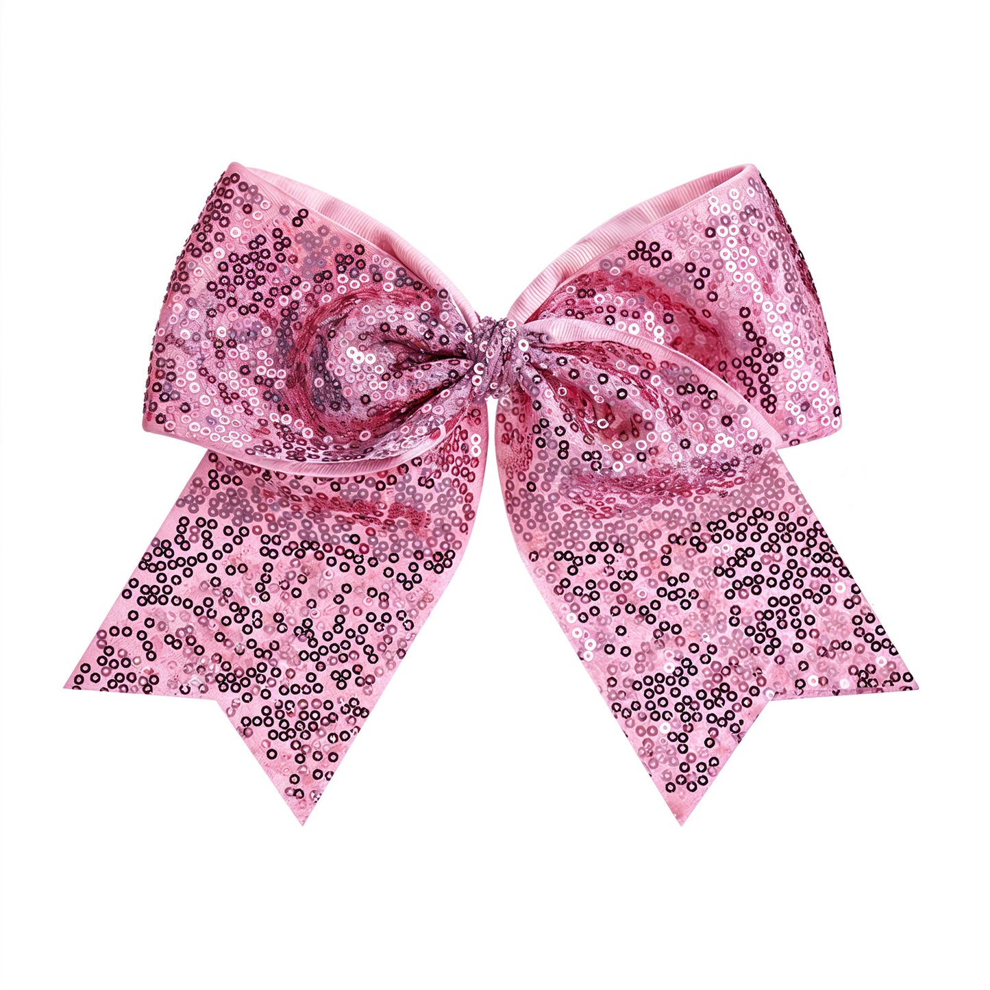 2Pcs Glitter Cheer Bow Clip Sequin Ponytail Holders Large Cheerleading Hair Bow 7Inch Jumbo Alligator Clips Blue Hair Accessories for Woman Girl Teen Softball Cheerleader Outfit Uniform Sport(Pink)