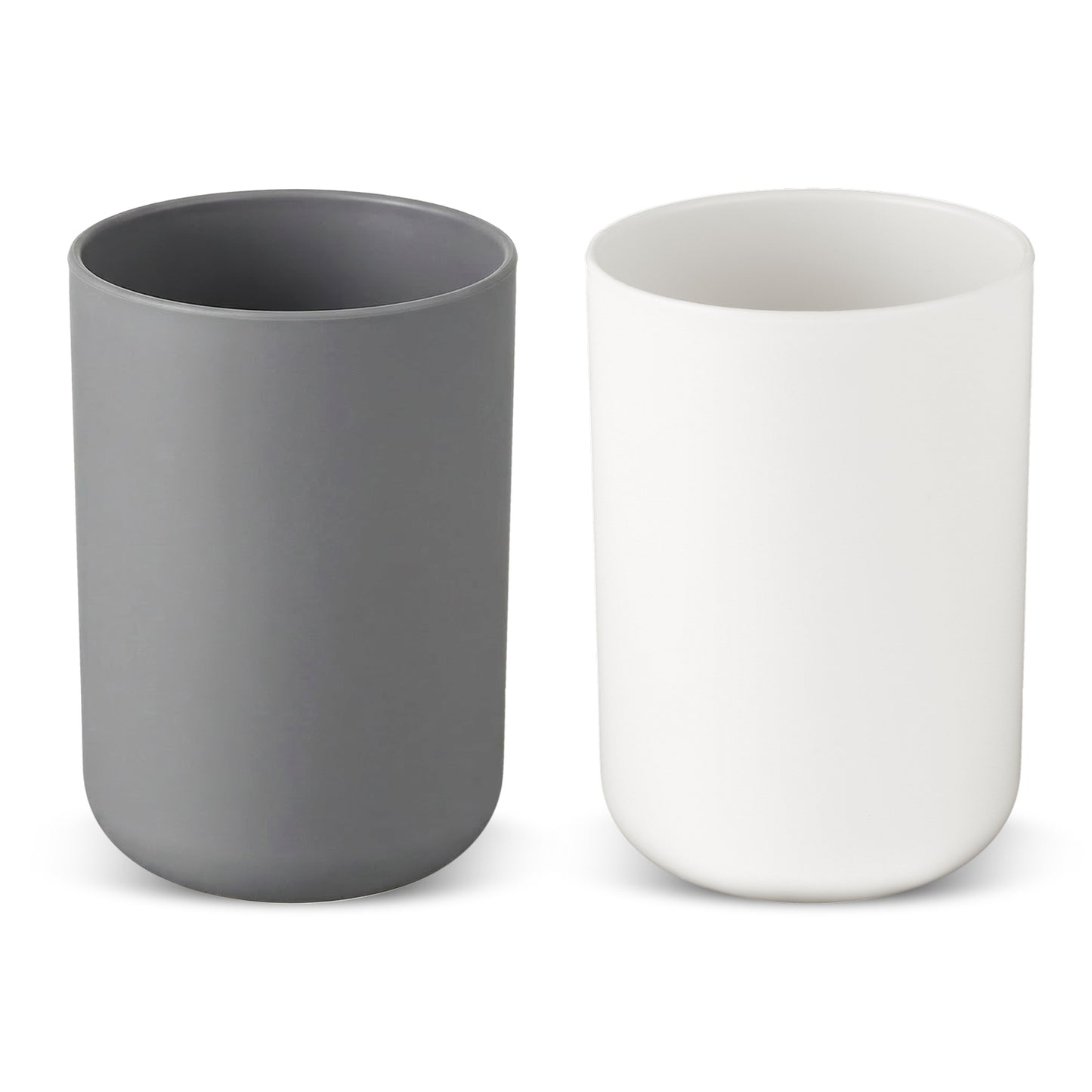 YUXIANLB 2Pcs Bathroom Plastic Tumbler, Unbreakable Dishwasher Safe Drink Cup, Plastics Toothbrush Cup Tumbler 300ml, Mouthwash Cups, Plastic Easy to Clean Bathroom Cup