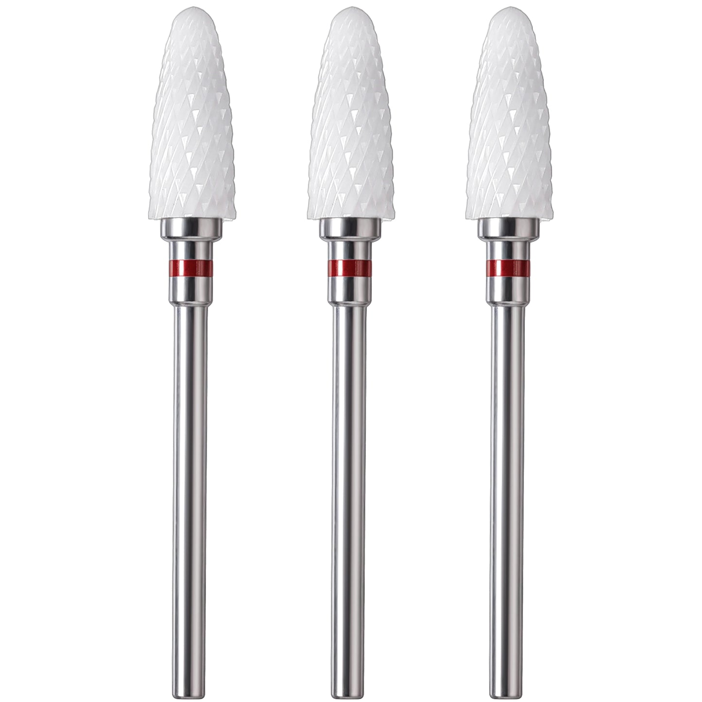 Sibba Nail Drill Bits 3 Pcs Acrylic Nails Bits Carbide Remove Tool Cone Tungsten Drill Bits Set Professional Cone Nail File Cuticle Cleaner 3/32" Quickly Drill Bits for Manicure Pedicure Home Salon