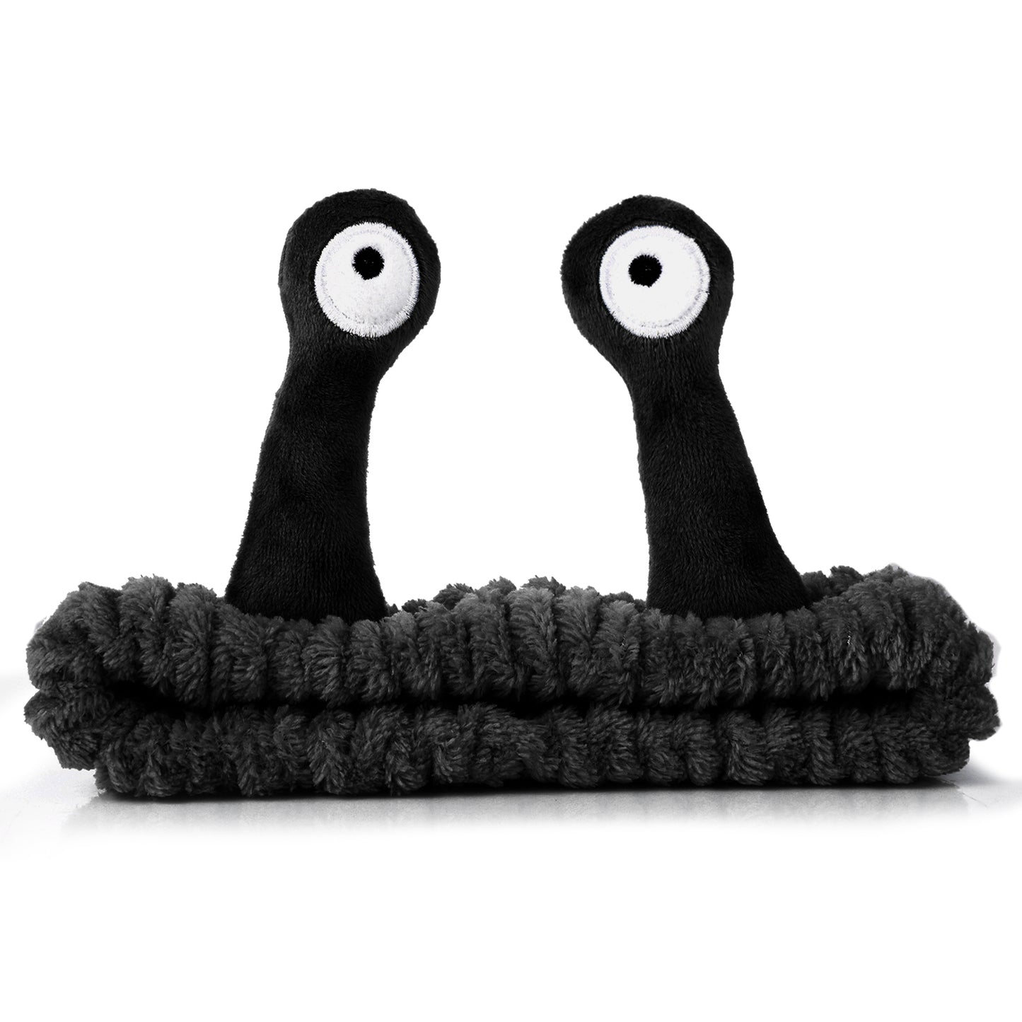 Sibba Face Wash Headband Snail Headbands Spa Hair Bands Makeup Headbands Cute Cartoon Coral Fleece Elastic Headband Creative Hair Accessories for Washing Face Shower Sports Beauty Skincare (Black)