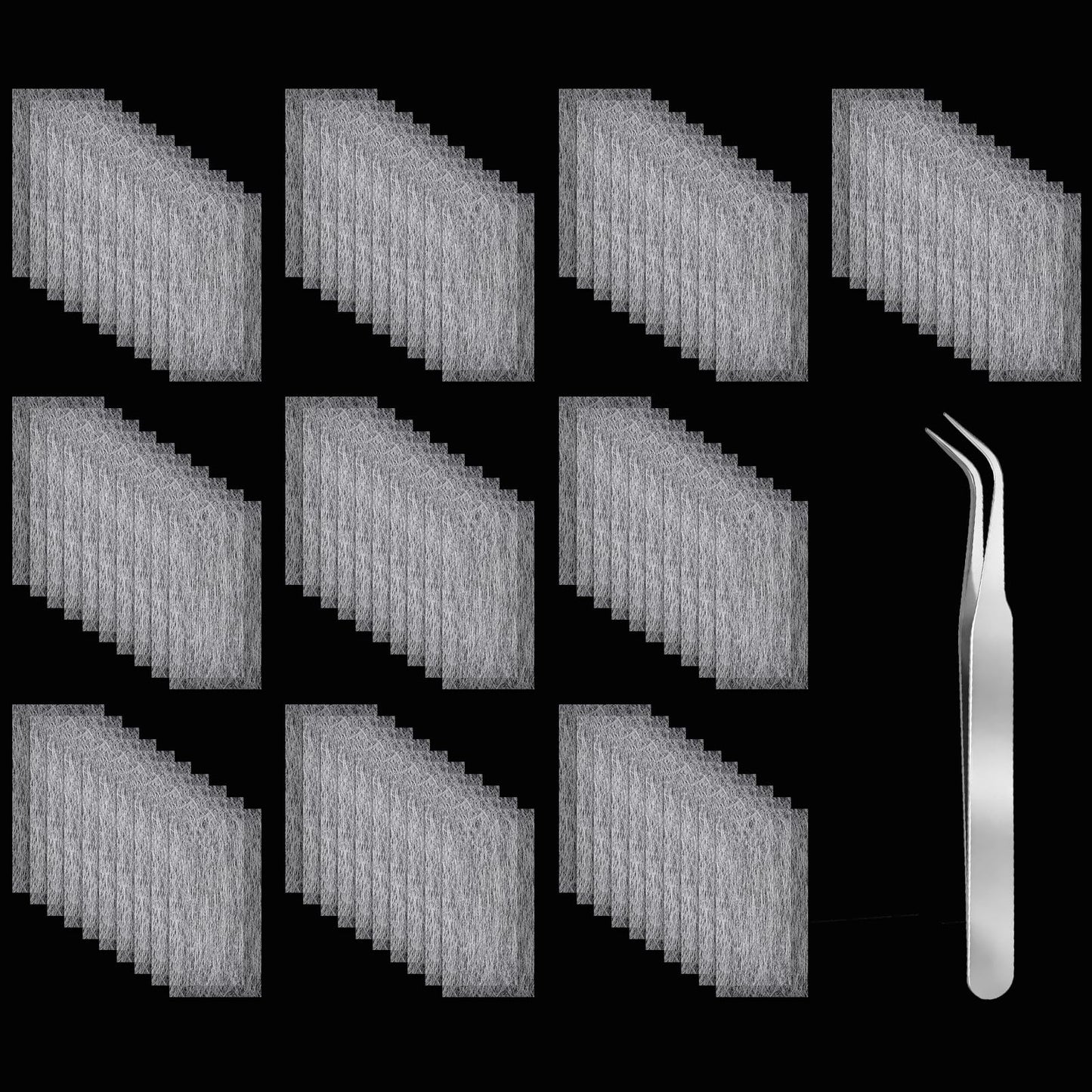 YBEATY 100 PCS Silk Nail Extension Wrap Kit with Tweezers, Nail Art Repair