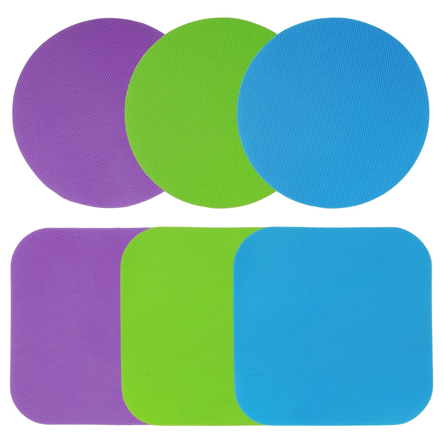 Sibba 6Pcs Rubber Jar Gripper Pads, Multi-purpose Jar Opener Grippers, Bottle Lid Openers Round Kitchen Coasters for Elderly Children Women Weak Hands(Round & Square)