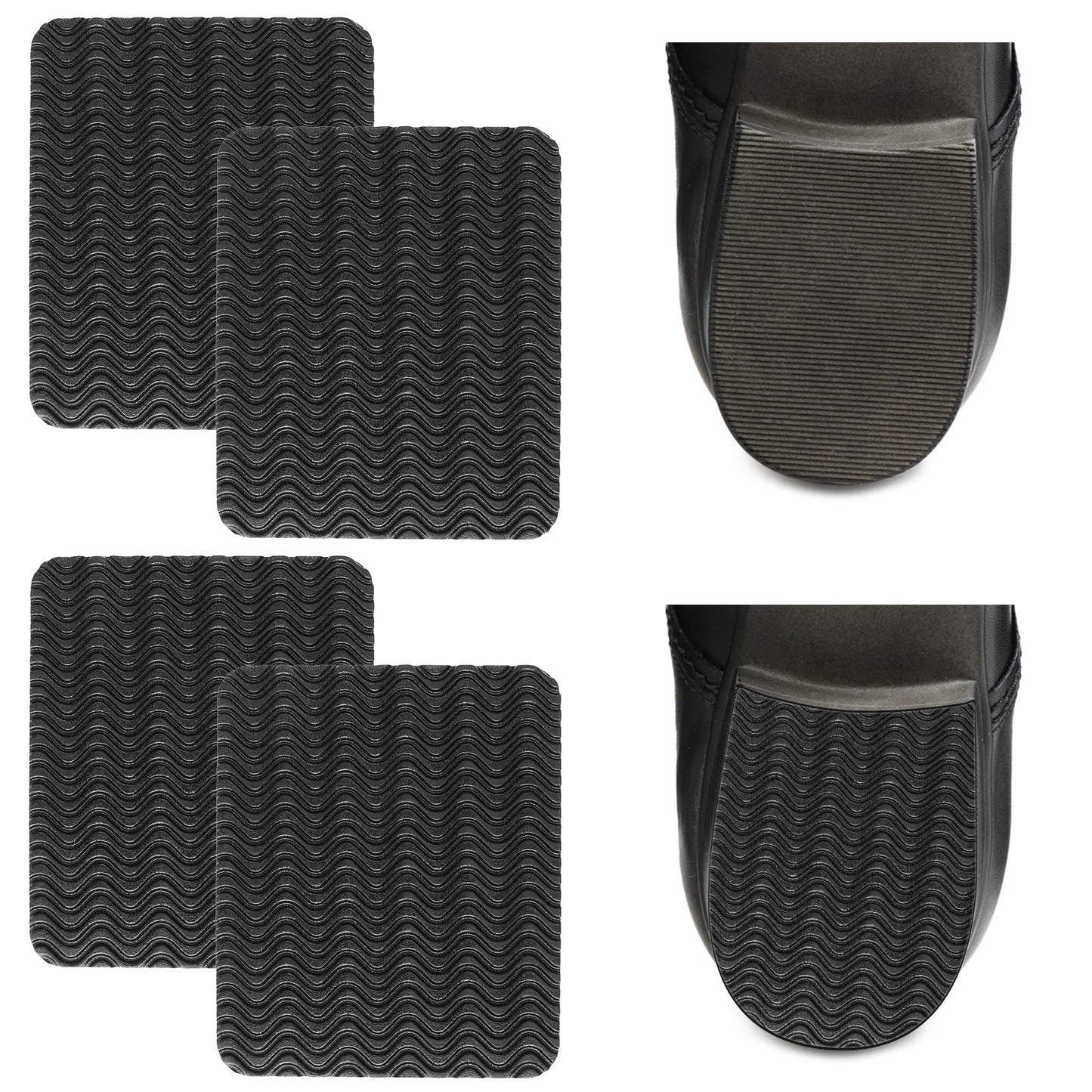 COMNICO Non-Slip Shoe Pads, 4 Pcs Shoe Sole Protection Pads Heel Repair Anti-Slip Stickers Self-Adhesive Shoe Grips Shoes Pads Sticker for Boots and Leather Shoes