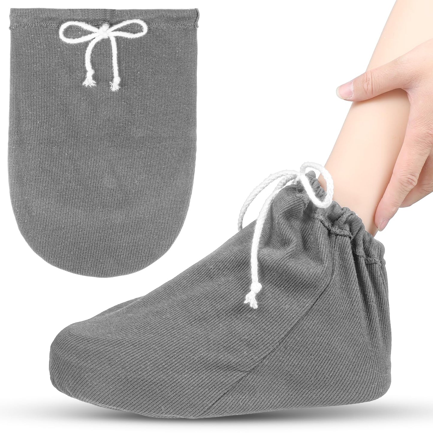 Sibba 1 Pcs Leg Cast Cover Cast Sock Cover for Foot Toe Cover Socks Adjustable Cast Protector Washable Cast Sleeve Drawstring Plaster Protector for Men Women