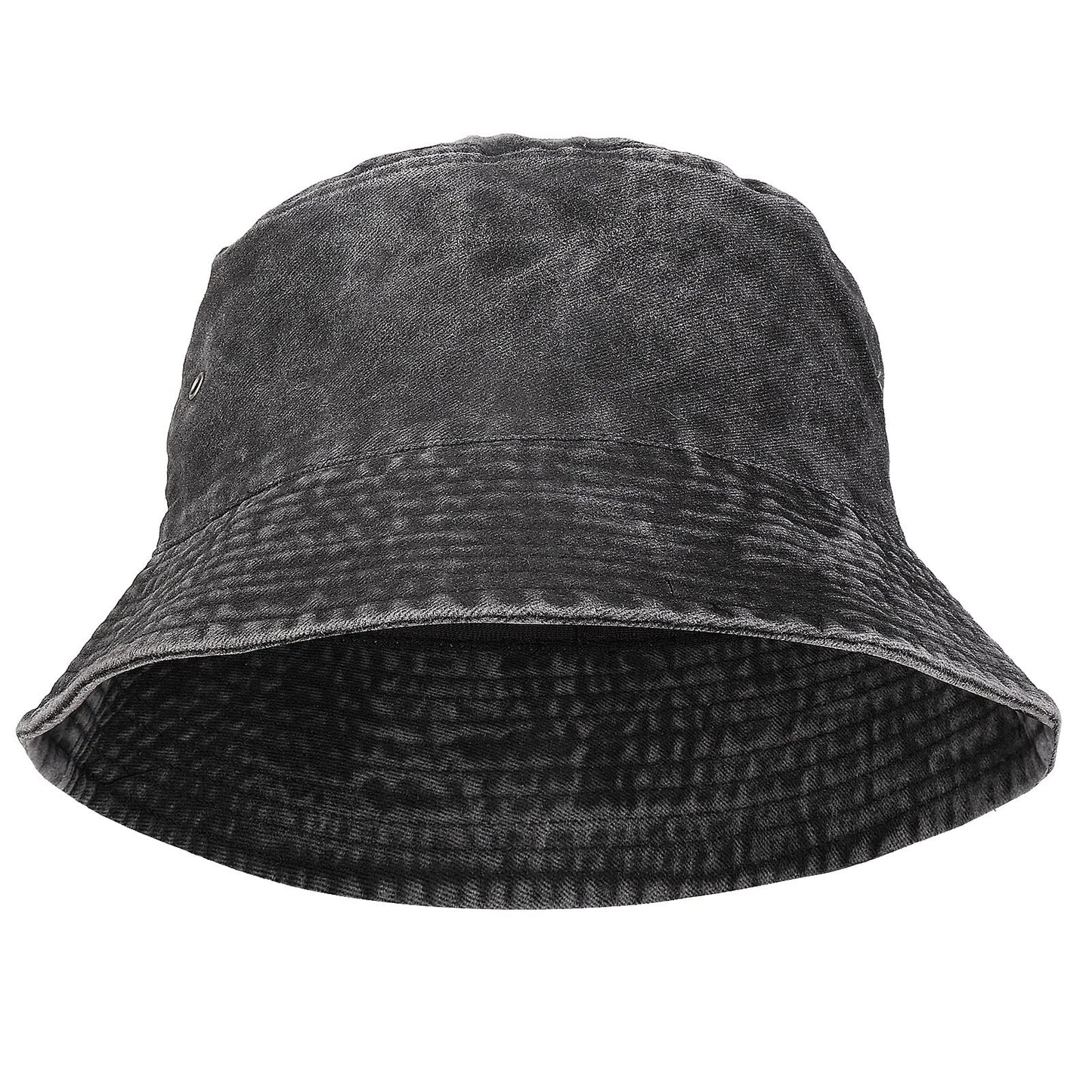 Sibba Bucket Hat Packable Sun Summer Beach Fisherman Cap Cute Large Head Brim Golf Clothing Cooling Spring Tour Accessories 90s Fashion for Women Mens Teen Girls Kids (Black)