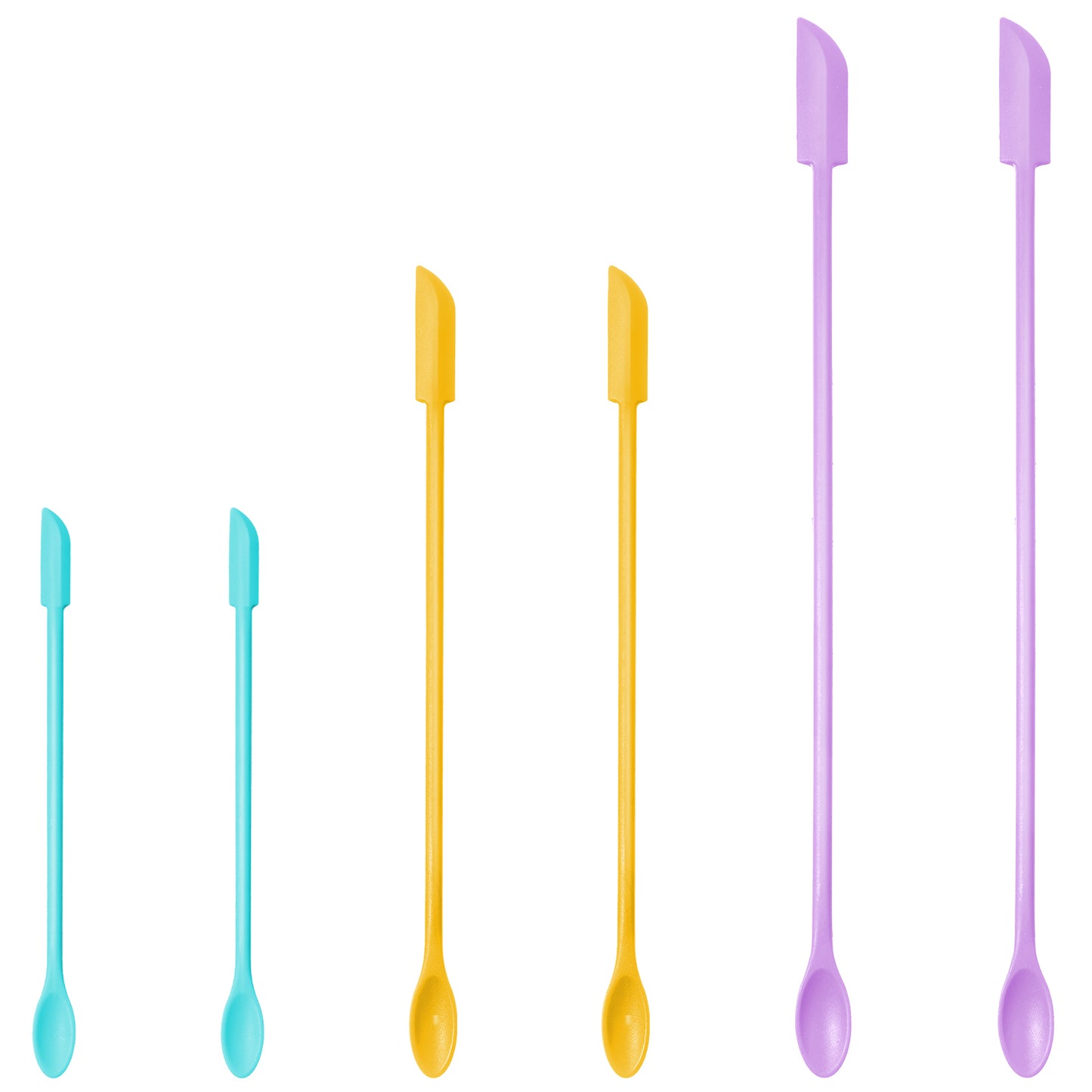 6Pcs Mini Spatula Silicone Spatula Set Beauty Spatulas Makeup Spatulas Small Makeup Scrapers for Cosmetics Reusable Thin Jar Scraper Tiny Lotion Jar Scraper for Kitchen Food Jam Spreader Bottle