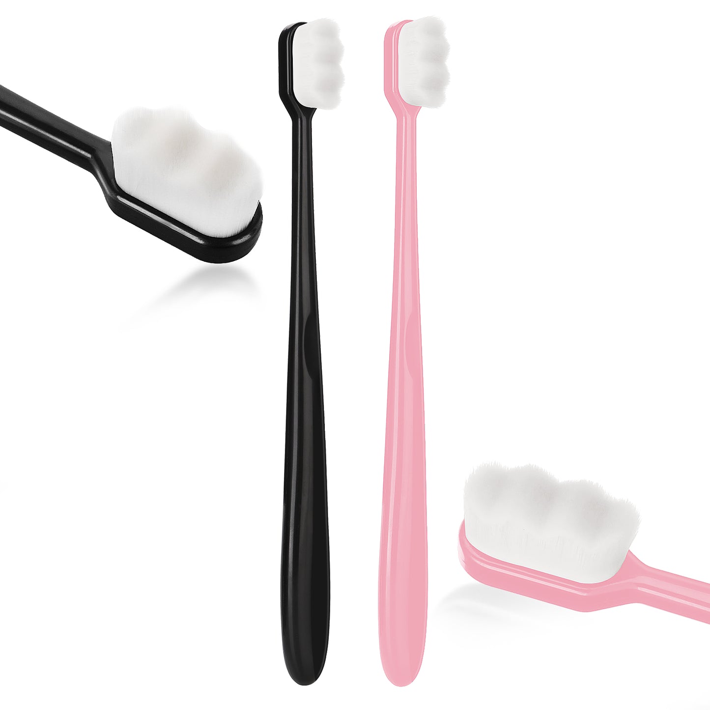QFGasre 2 Pcs Extra Soft Toothbrush, Micro Nano Toothbrushes with 20000 Soft Bristles Painless Brushing for Sensitive Teeth Oral Recession Pregnant Women Elderly
