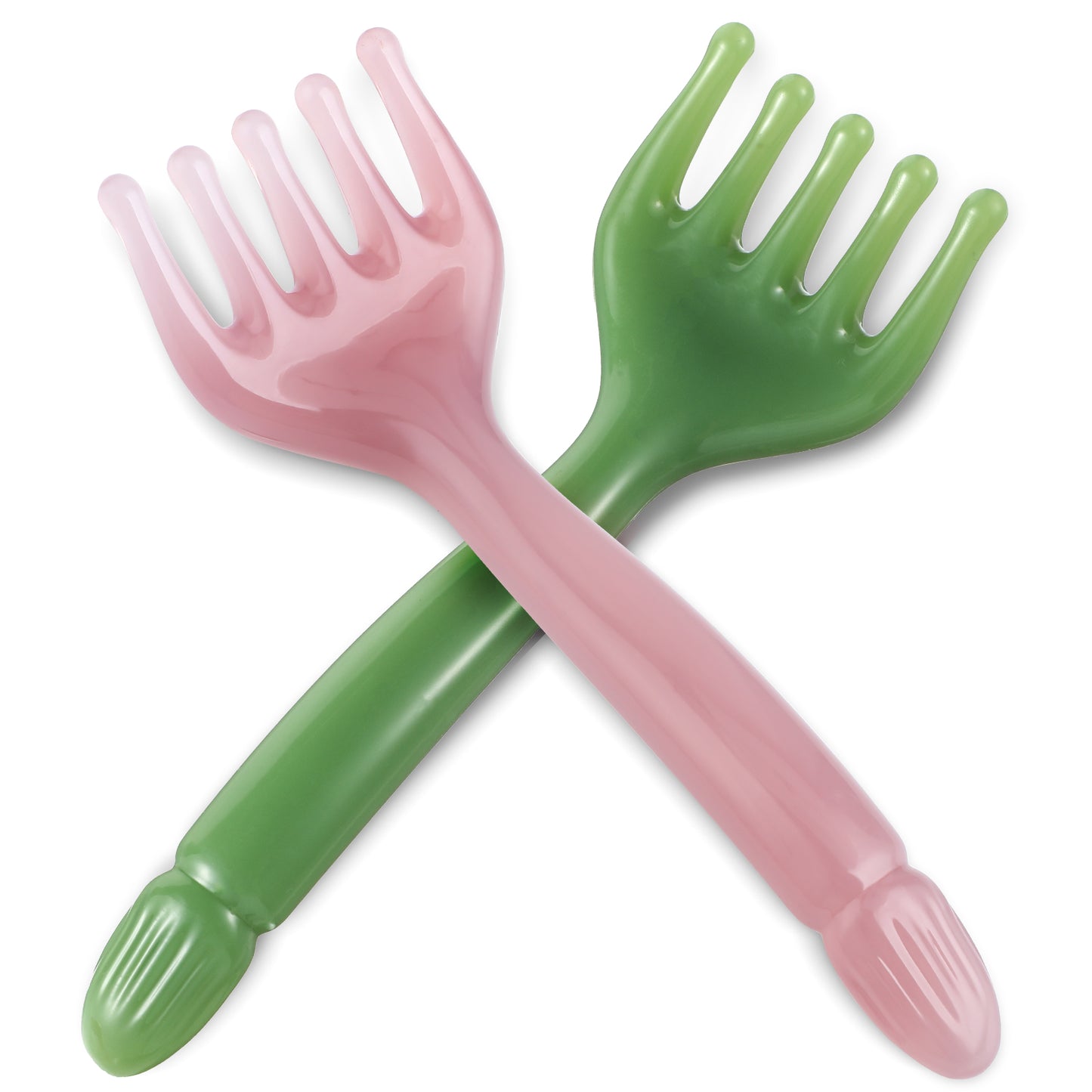 2Pcs Head Massager Five Claw Handheld Comb Resin Relax Massage Tool Portable Manual Relaxation Scalp Tool for Father's Day Mother's Day Gifts Soothing Head Neck Lymph Massage (Pink Purple, Green)