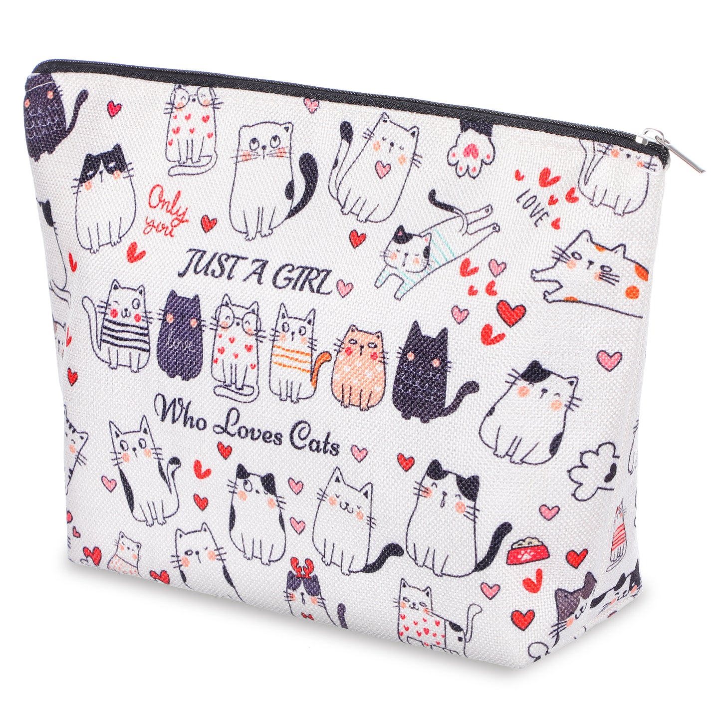 Small Makeup Bags for Women, Cute Cat Mom Gifts for Cat Lovers, Waterproof Cosmetic Bag Personalized Bag Portable Travel Women's Purse, Travel Cosmetic Bag Zipper Pouch for Teens Daughter Girls Bestie