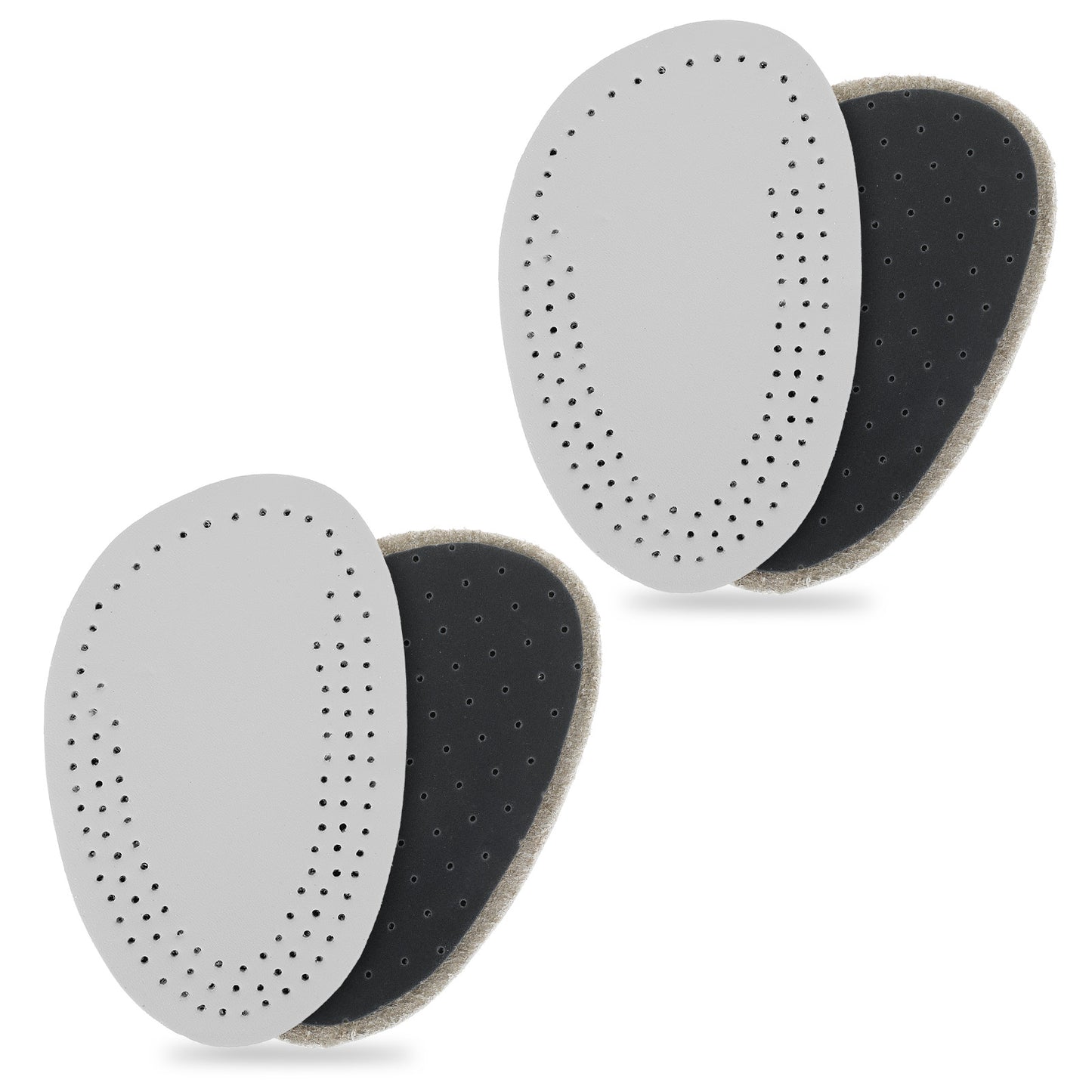 Wanmu 4Pcs Metatarsal Pads Women, Leather Ball of Foot Cushions for Shoes, High Heel Comfort Pads, Anti Slip Heel Inserts, All Day Pain Relief and Comfort One Size Fits Shoe Inserts for Women