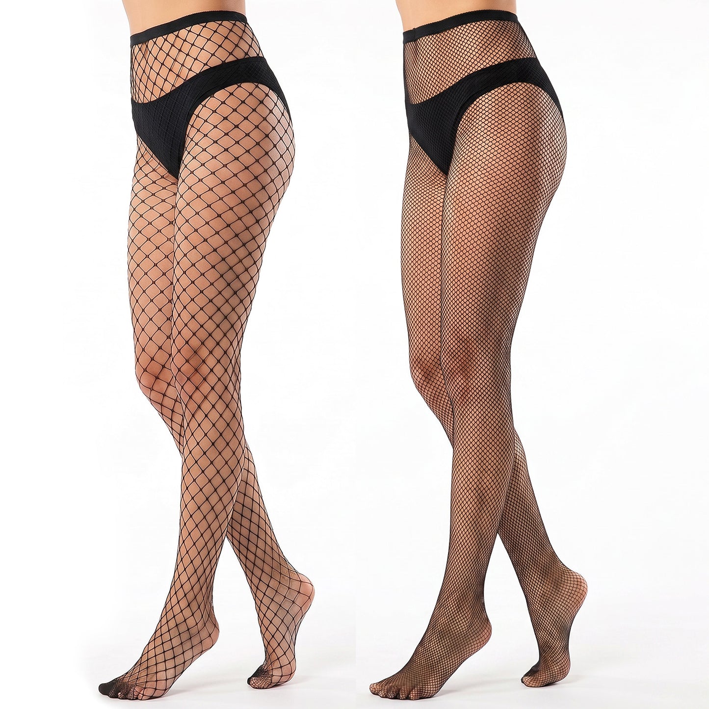 Sibba Black Fishnet Tights for Women,2 PCS Fish Net Stockings Fishnets Mesh Tights, Stocking Sheer Nets, Womens Fishnets, Plus Size Womens Nets Thigh Concert Outfits Hosiery Long Sleeve Suit