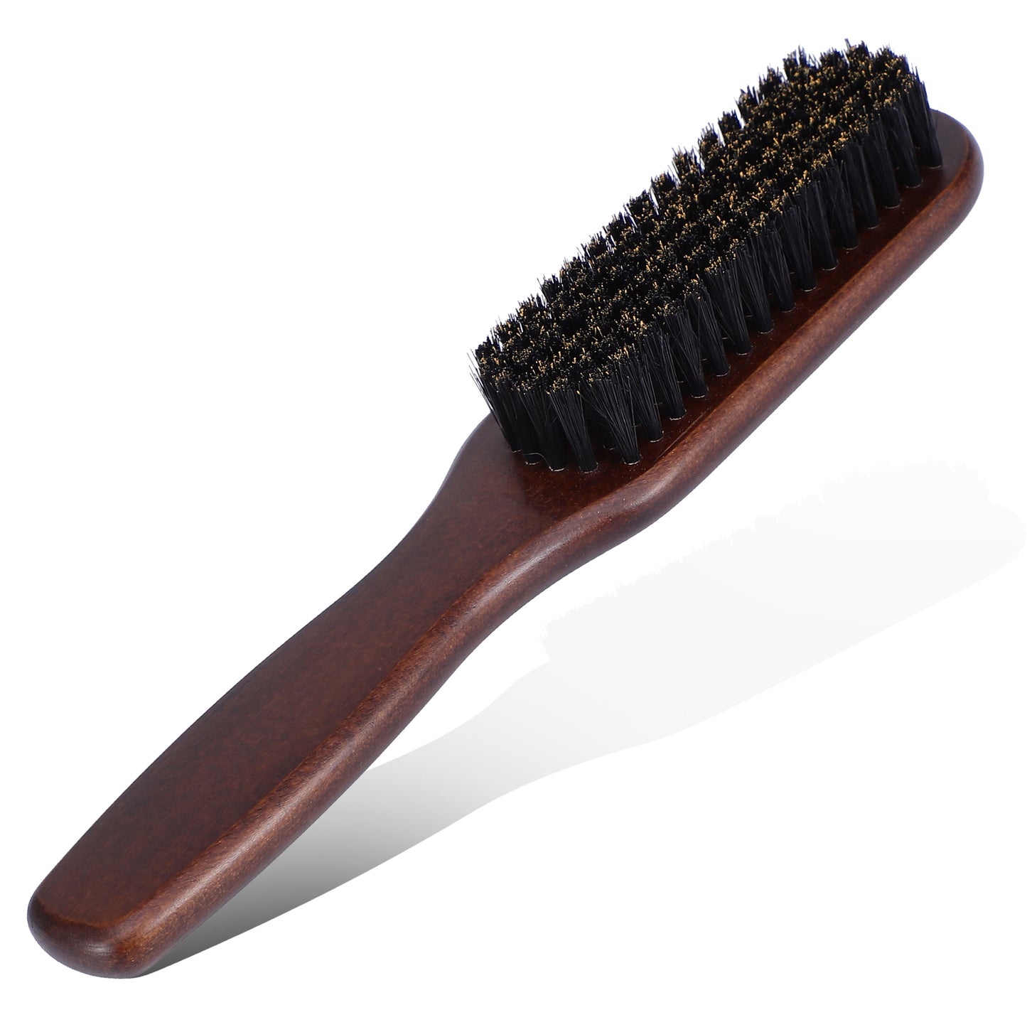 Hair Brush for Men Slick Back Hairbrush Beard Brush Nature Boar Bristle HairBrush Wooden Handle Stiff Bristles Grooming Brushes for Thick Fine Hair Smoothing Detangling Styling Beard Straightens