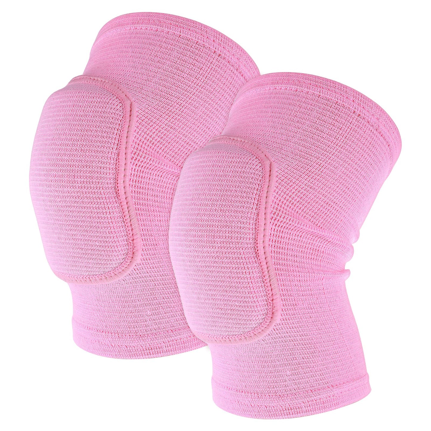 Sibba Kids Knee Pad, Breathable Elastic Knee Brace, Anti-Slip Padded Sponge Knee Protector for Volleyball Dance Running Skating Basketball Football Sports(Pink)