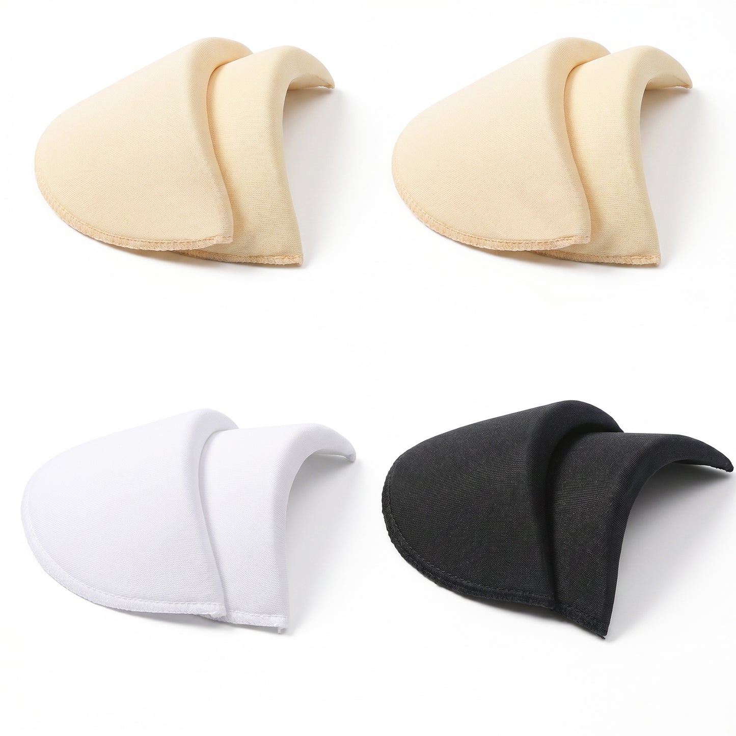 QFGasre 4 Pairs Shoulder Pads for Womens Clothing Set-in Shoulder Pads No-Sewing Required Detachable Reusable Soft Sponge Pad for Men Blazers Suit Shirt Thickening Foam for Sloping High Low Shoulders