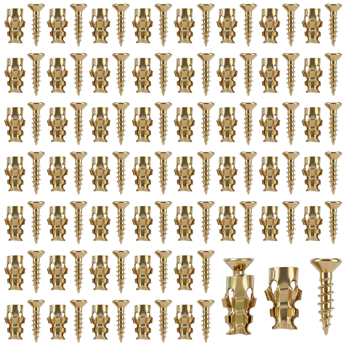 FNANJWQ 6×14mm Short Expansion Screw Set 50PCS Door Cabinet Hinge Screws