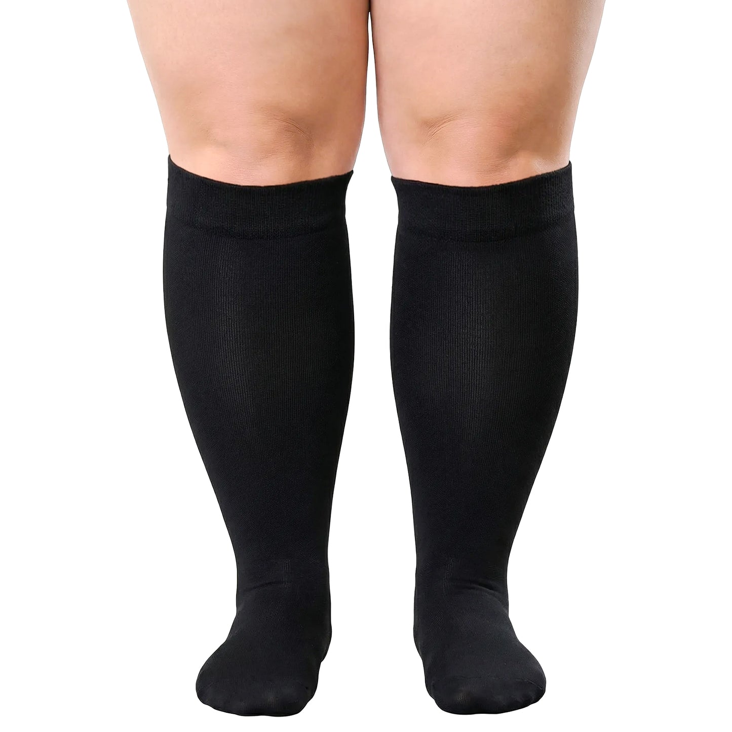Plus Size Compression Socks, Wide Calf Compression Stockings for Men Women Up to 7X Large 20-30 mmHg Compressions Hose for Pregnancy Travel Running Nurses