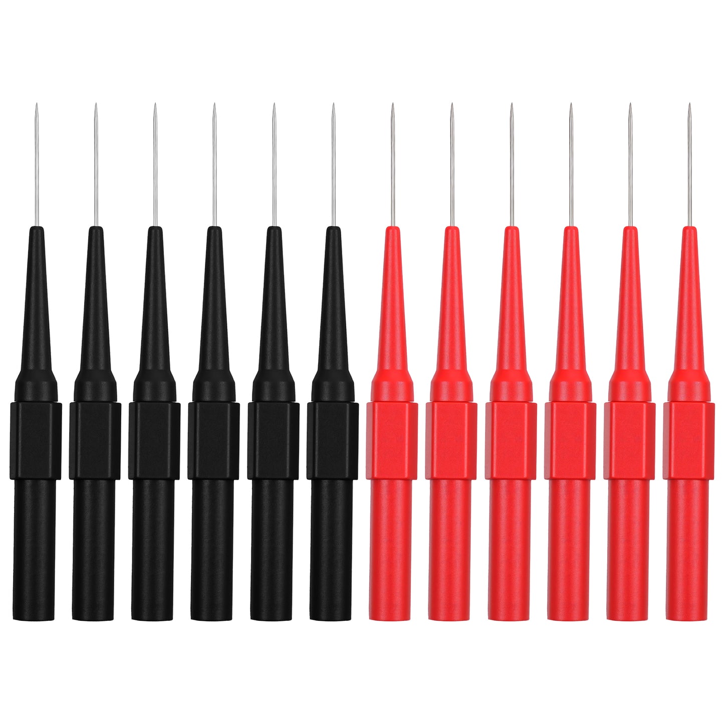 FNANJWQ 12 Pcs Test Probe Pins Back Probe Kit, 0.7mm Multimeter Probes Non-destructive Insulation Wire Piercing Needle, Super Tip Multimeter Probes for Car Tester & Automotive Testing Tools