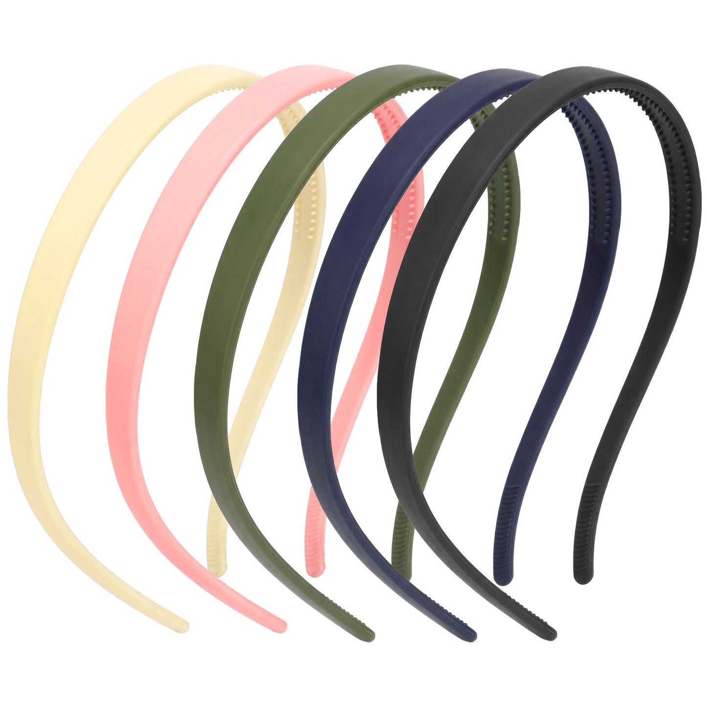 5 Pcs Headbands for Glasses Wearers Flex No Pressure Hairbands Square Sunglasses Headband Comfortable Plastic Headbands with Teeth Flexible Non-Slip Hairbands Hair Accessories Gift for Women Girls