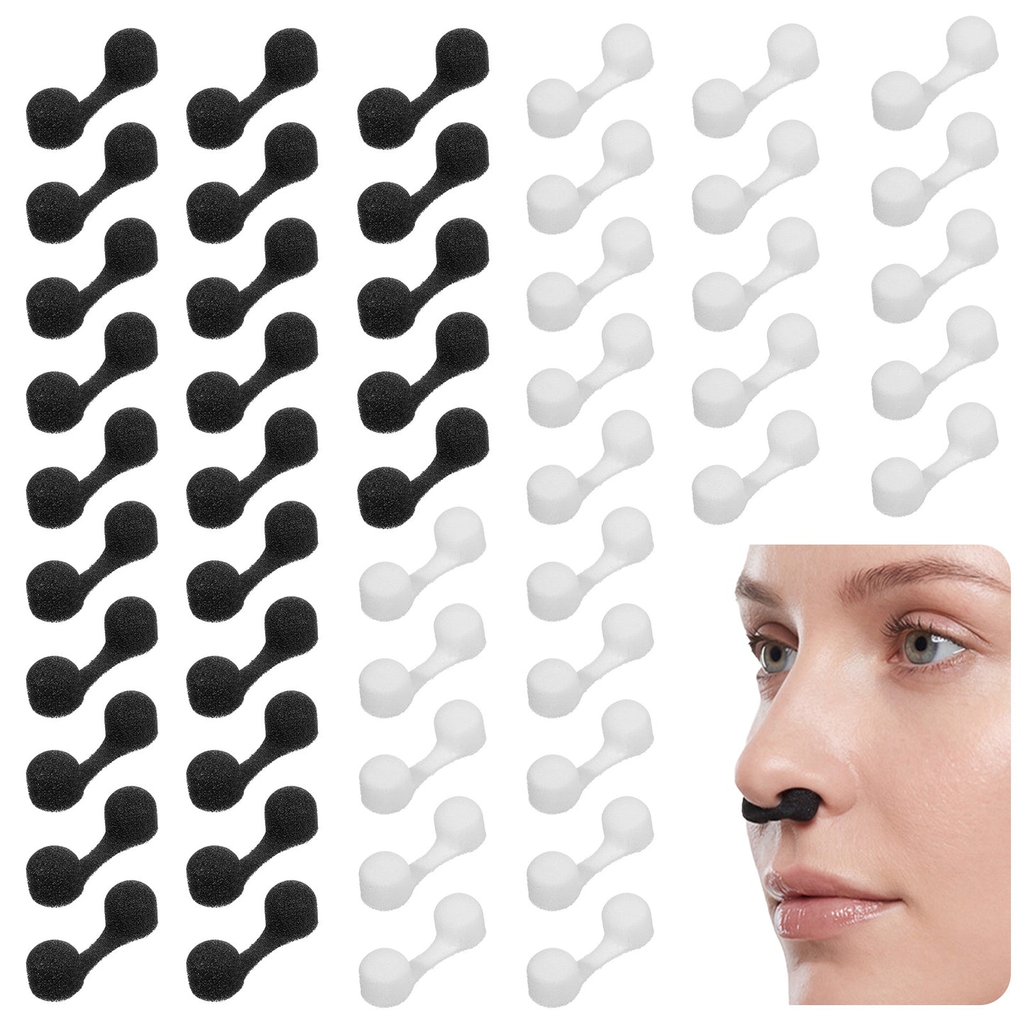 ElevateTech Nose Plug Filter, 50 Pcs Disposable Nose Dust Filters Sponge
