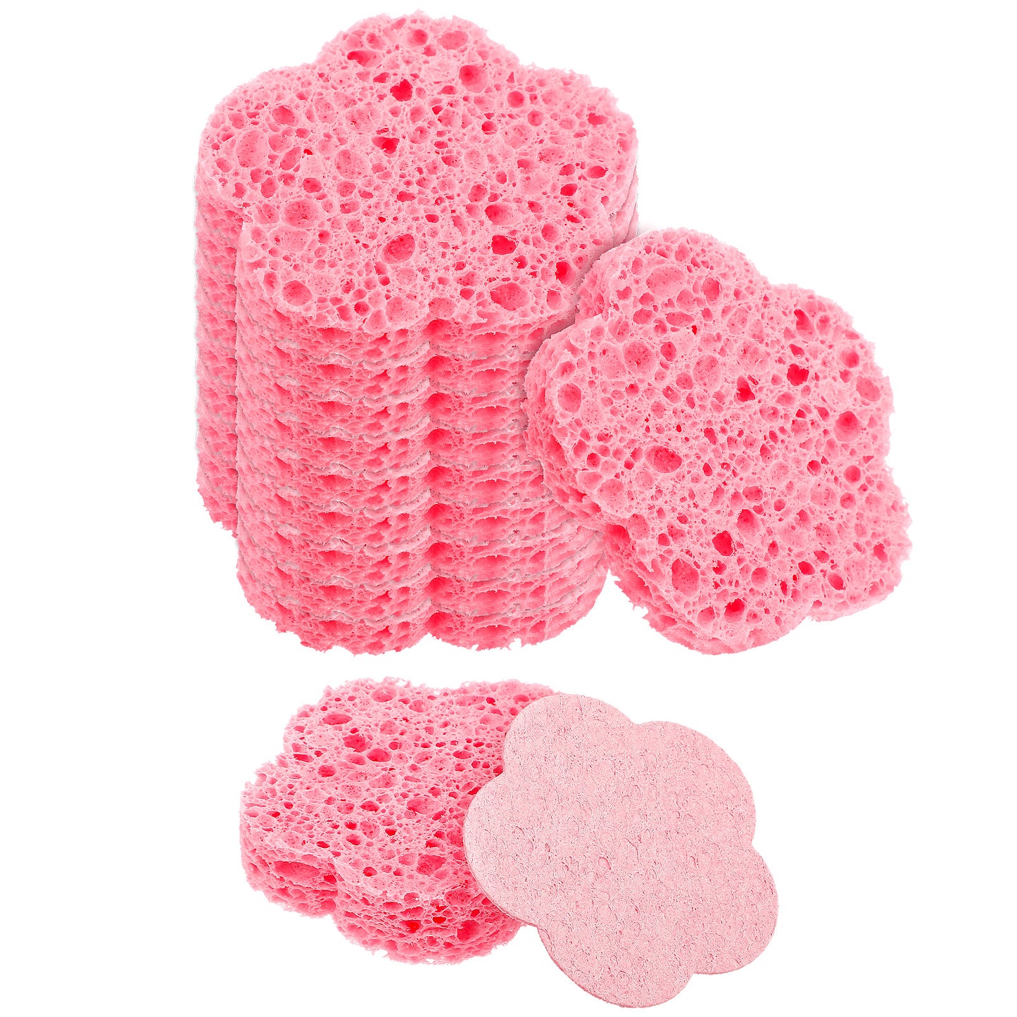 WLLHYF 10 Count Compressed Facial Sponges Natural Cosmetic Spa Sponges Exfoliating Sponges Face Cleansing Sponges Pads for Face Cleansing Massage Pore Exfoliating Mask Makeup Removal