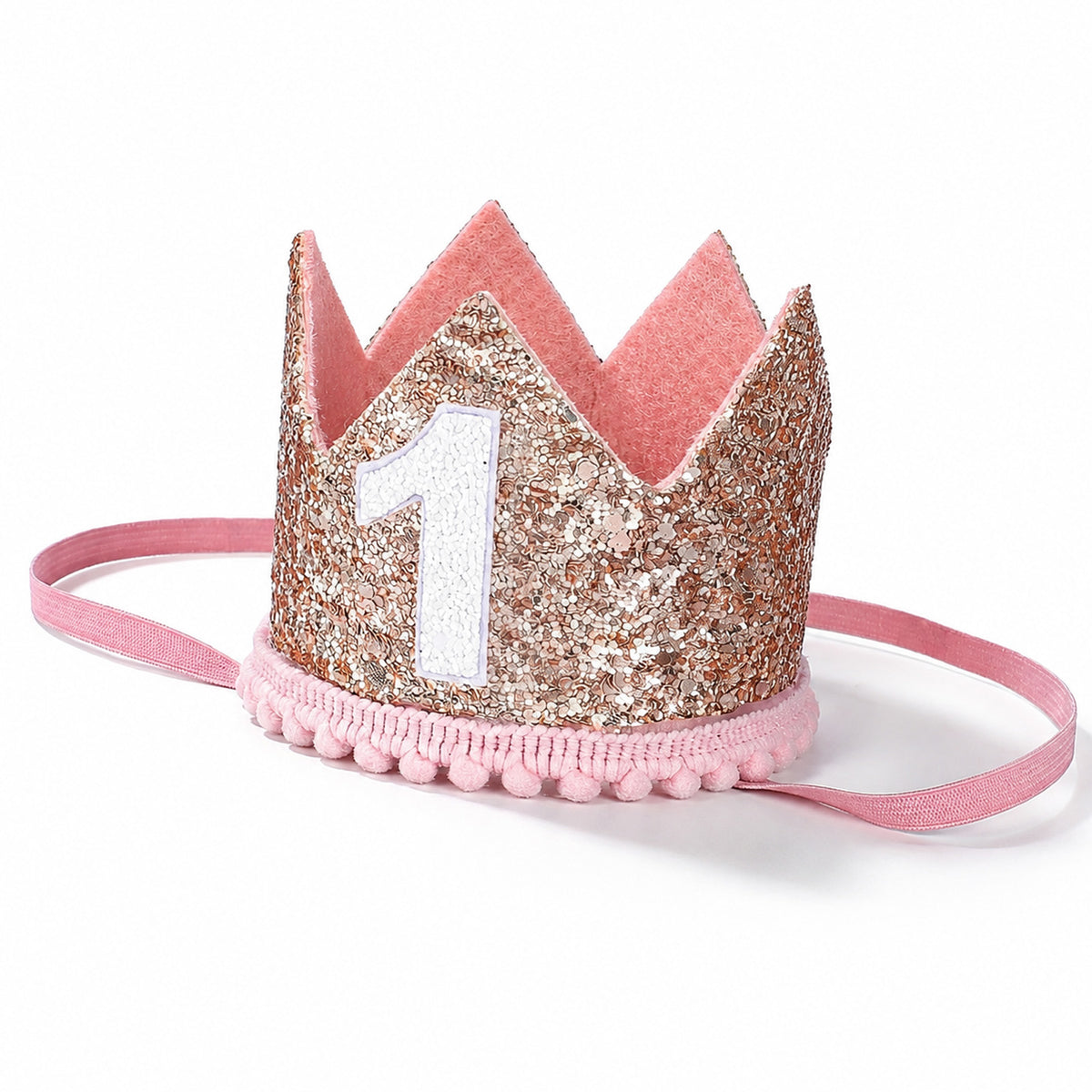 1st Birthday Hat Glitter Birthday Crown for First Birthday Baby Girl