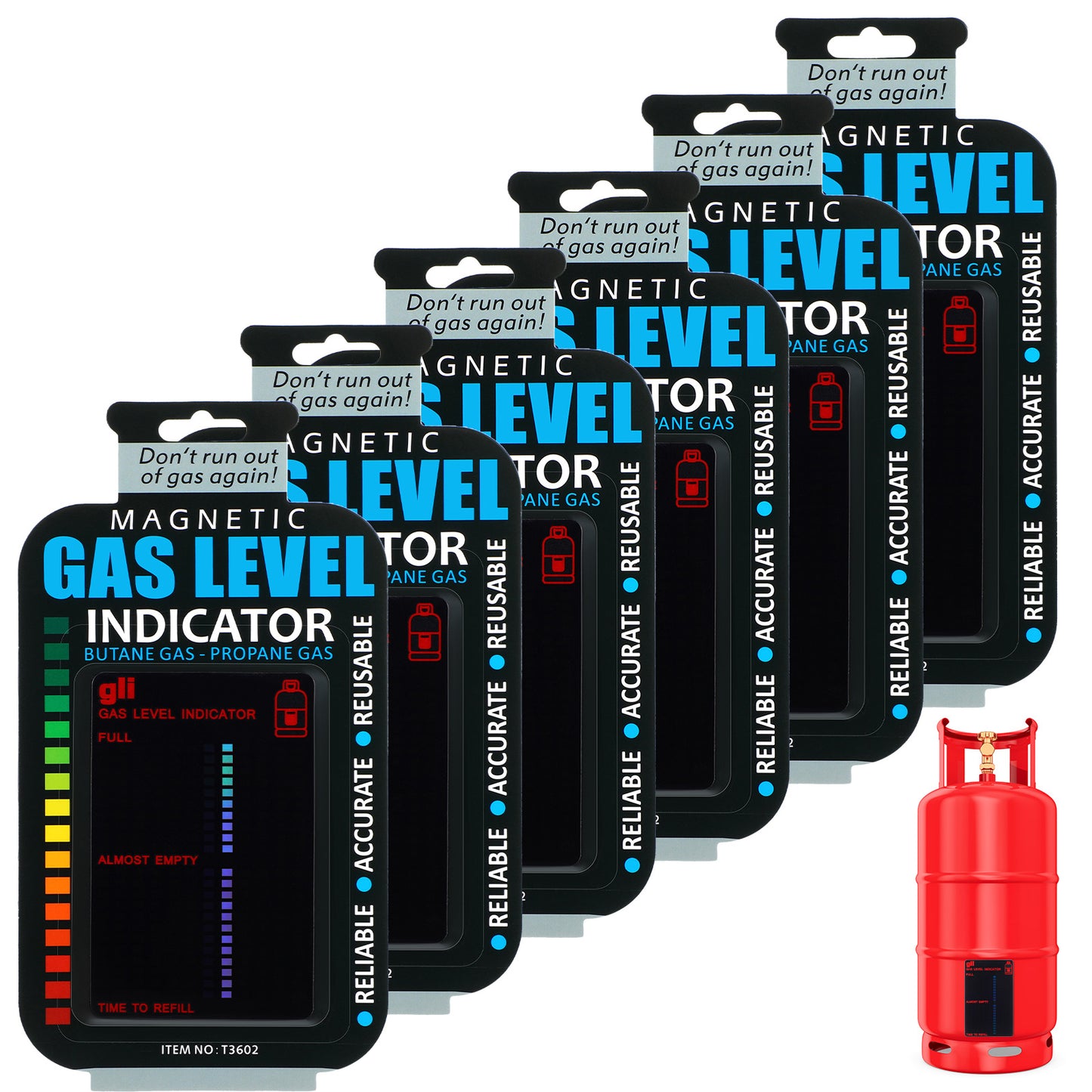 YBEATY 4 Pcs Magnetic Gas Level Indicator Gas Bottle Level Indicator(6)
