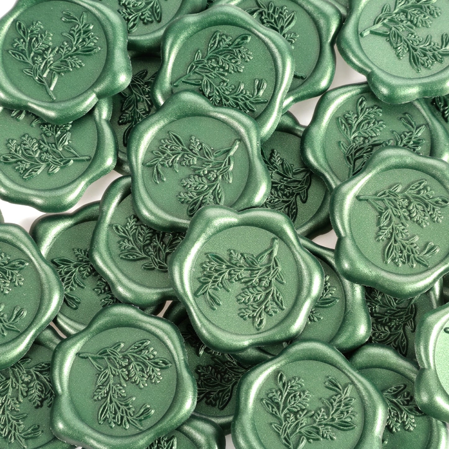 KFHENSOMR 30Pcs Wax Seal Stickers Eucalyptus Envelope Stamp Stickers