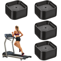 Gjinxi 4pcs Treadmill Incline Riser Blocks Walking Stackable Height Treadmill Blocks Pad Non-Slip Upgrade Ramp Block Accessories for Leveling Uphill Training Workout Heavy Duty Support up Home Gym