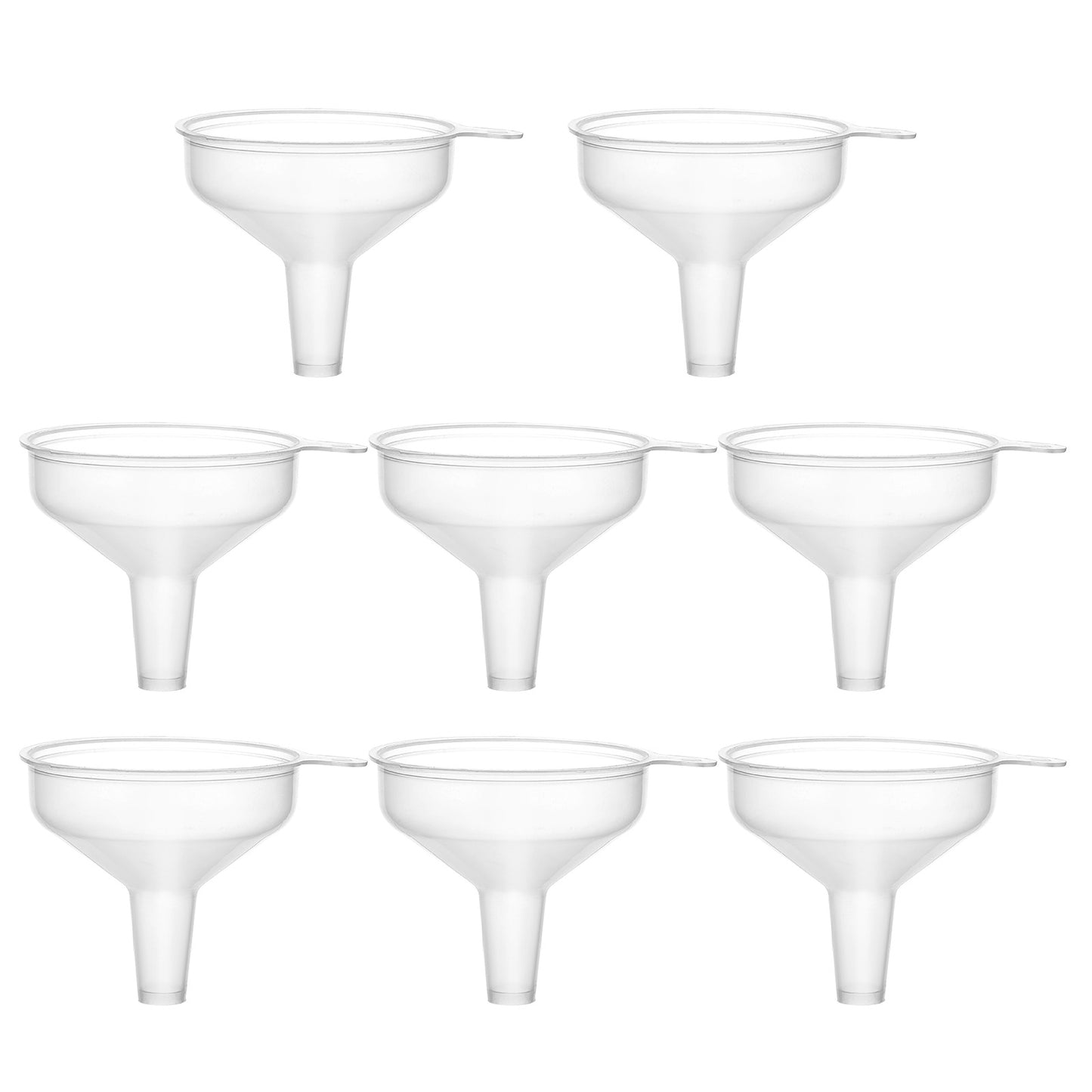 8pcs Wide Mouth Versatile Funnel Canning Funnels for Kitchen Use Food Grade Plastic Cooking Funnel Set Round Kitchen Funnels Durable & Multifunctional funnels for Filling Different Bottles Bags