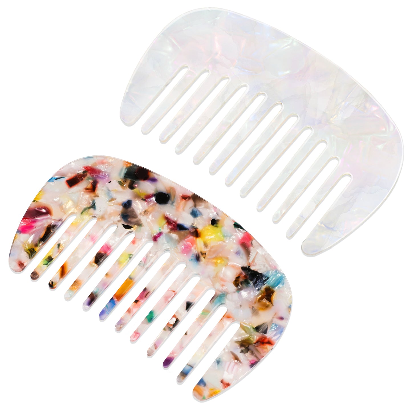 2pcs Mini Hair Comb Wide Tooth Anti-Static Pocket Size Comb for Thick Curly Hair Care Detangling Comb Travel Comb Mini Comb Hair Pocket Comb Wide Tooth Combs for Wet Dry Wavy Long Daily Hair Care