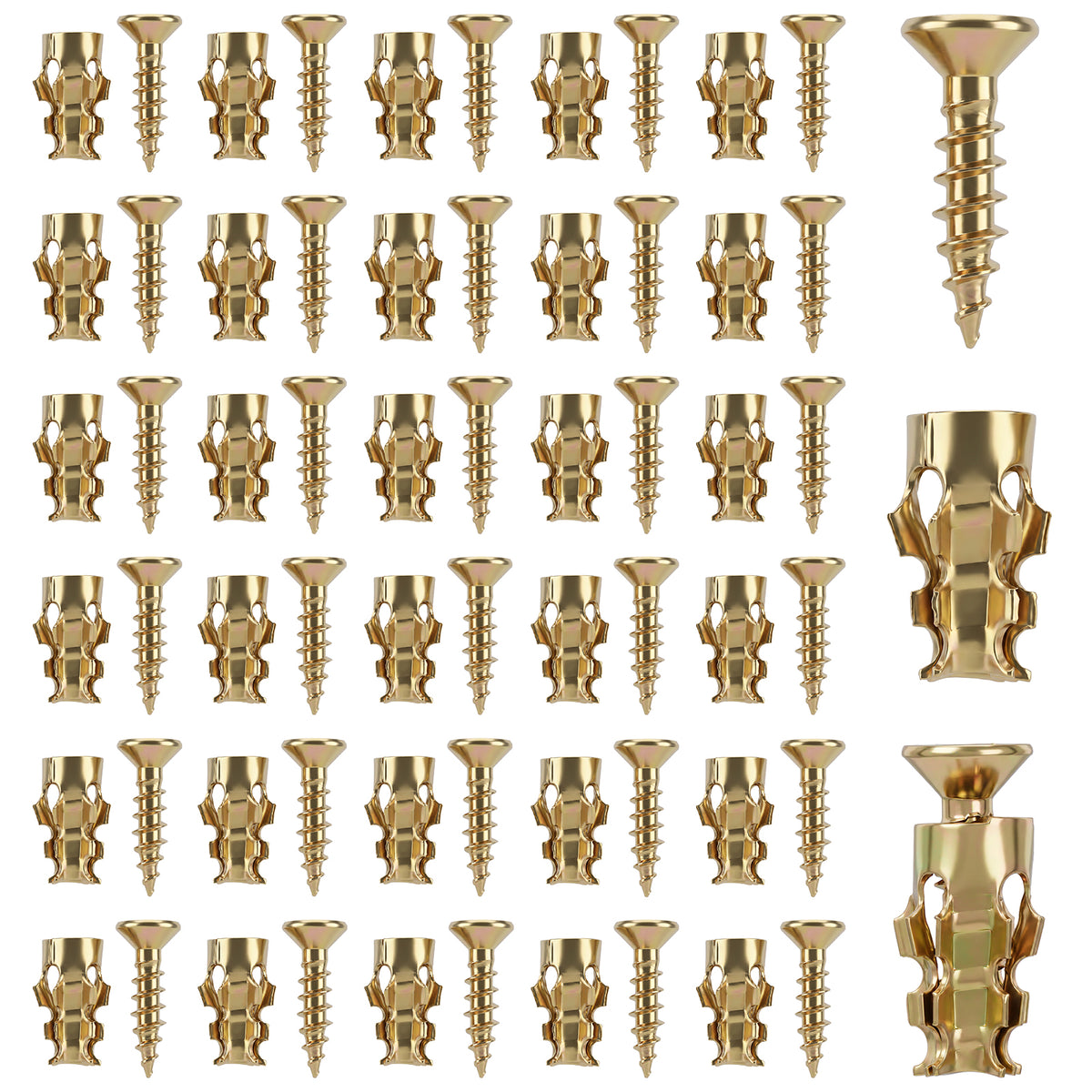 30 Pack 6×14mm Short Expansion Screw Set for Cabinet Hinge Repair