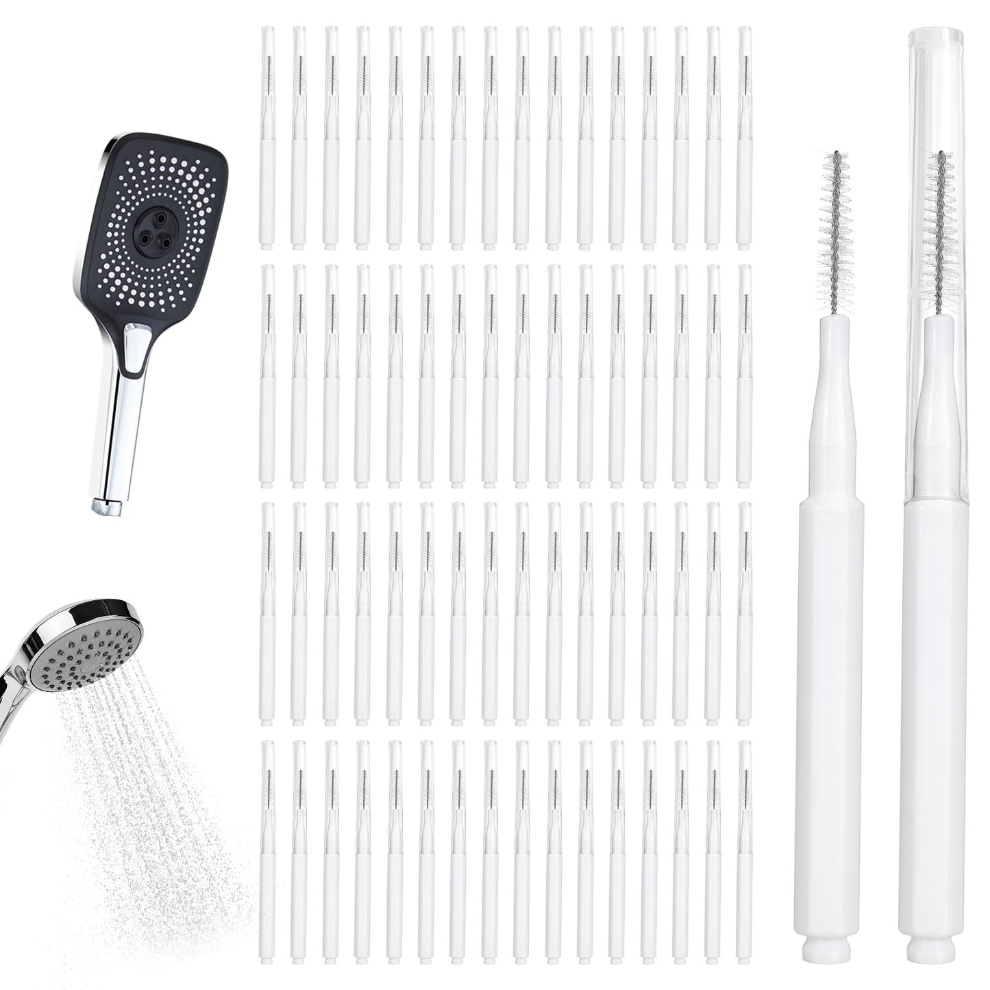 70 PCS Shower Head Cleaning Brush Small Hole Cleaner Picks Multiple Anti-Clogging Tiny Shower Cleaner Tool Nozzle Mini Cleaning Picks for Bathroom Household Baseboard Unclogger Supplies