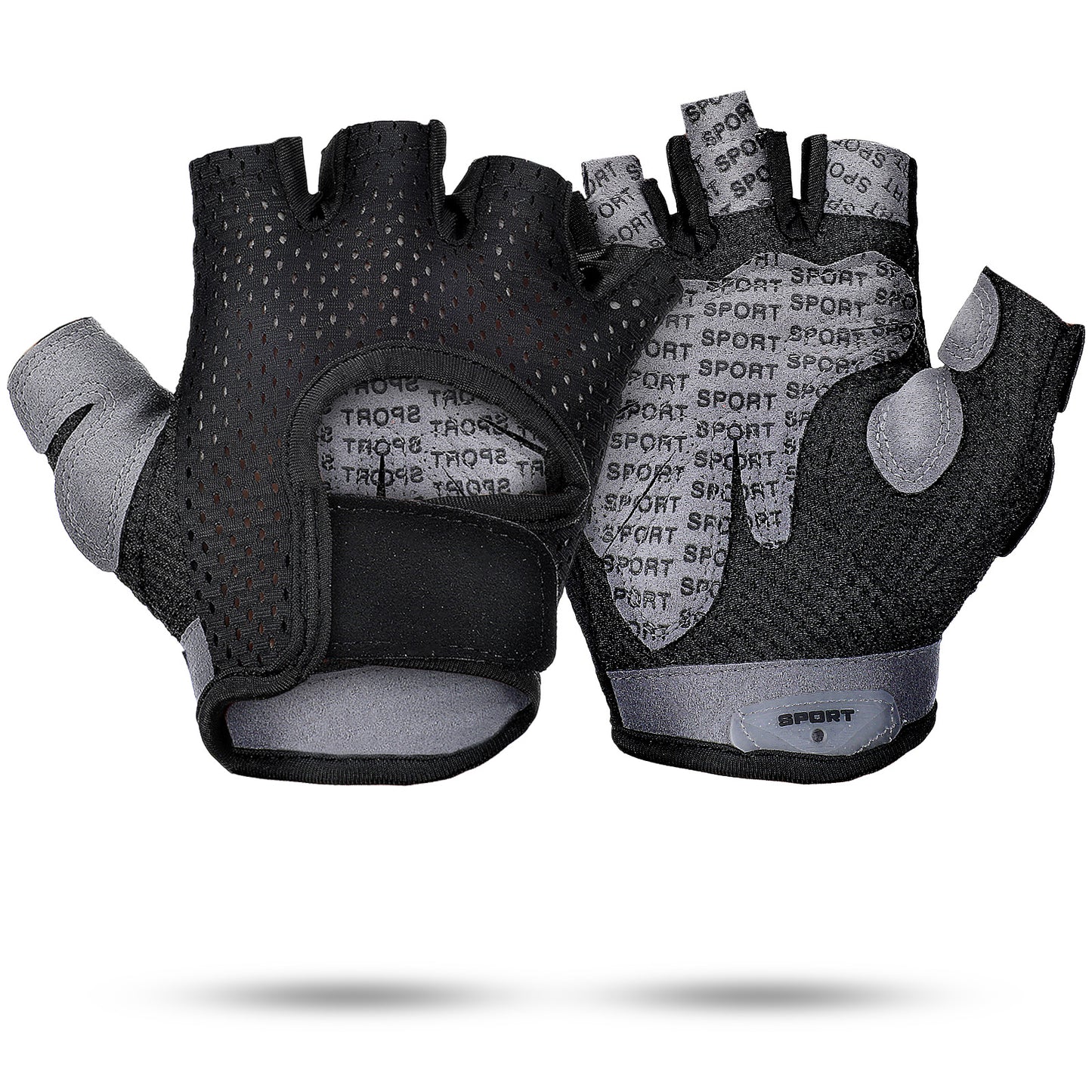 Weight Lifting Gloves Workout Gloves for Women Men Thick Padded Gym Gloves Breathable Fingerless Grip Gloves with Full Palm Protection for Exercise Hanging Weightlifting Cycling Pull ups Rowing(M)