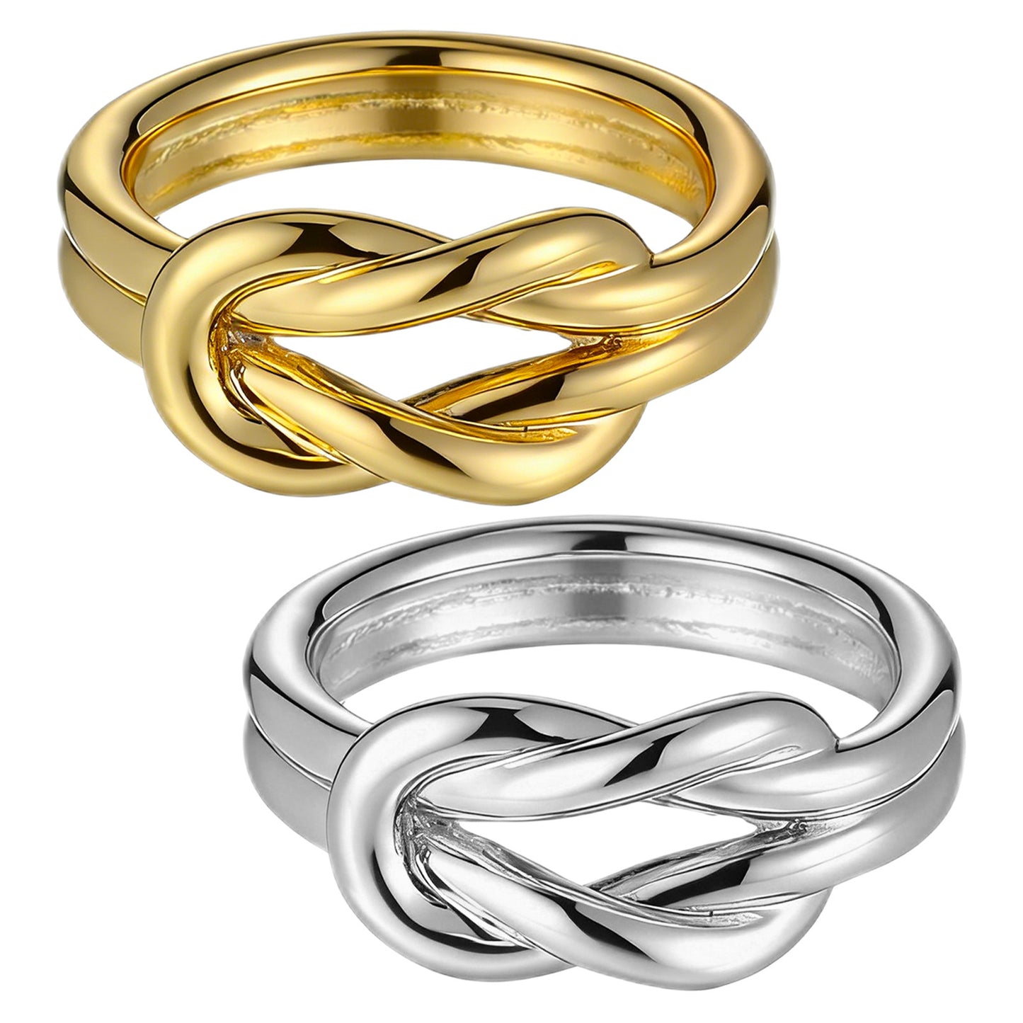 2 Pcs Scarf Ring Brooch for Women Layered Knot Bandana Ring Minimalist Scarf Clip Slide Buckle Dainty Gold Silver Scarves Clasp Punk Finger Rings for Party Dress Shirt Clothing Jewelry Accessory Gift