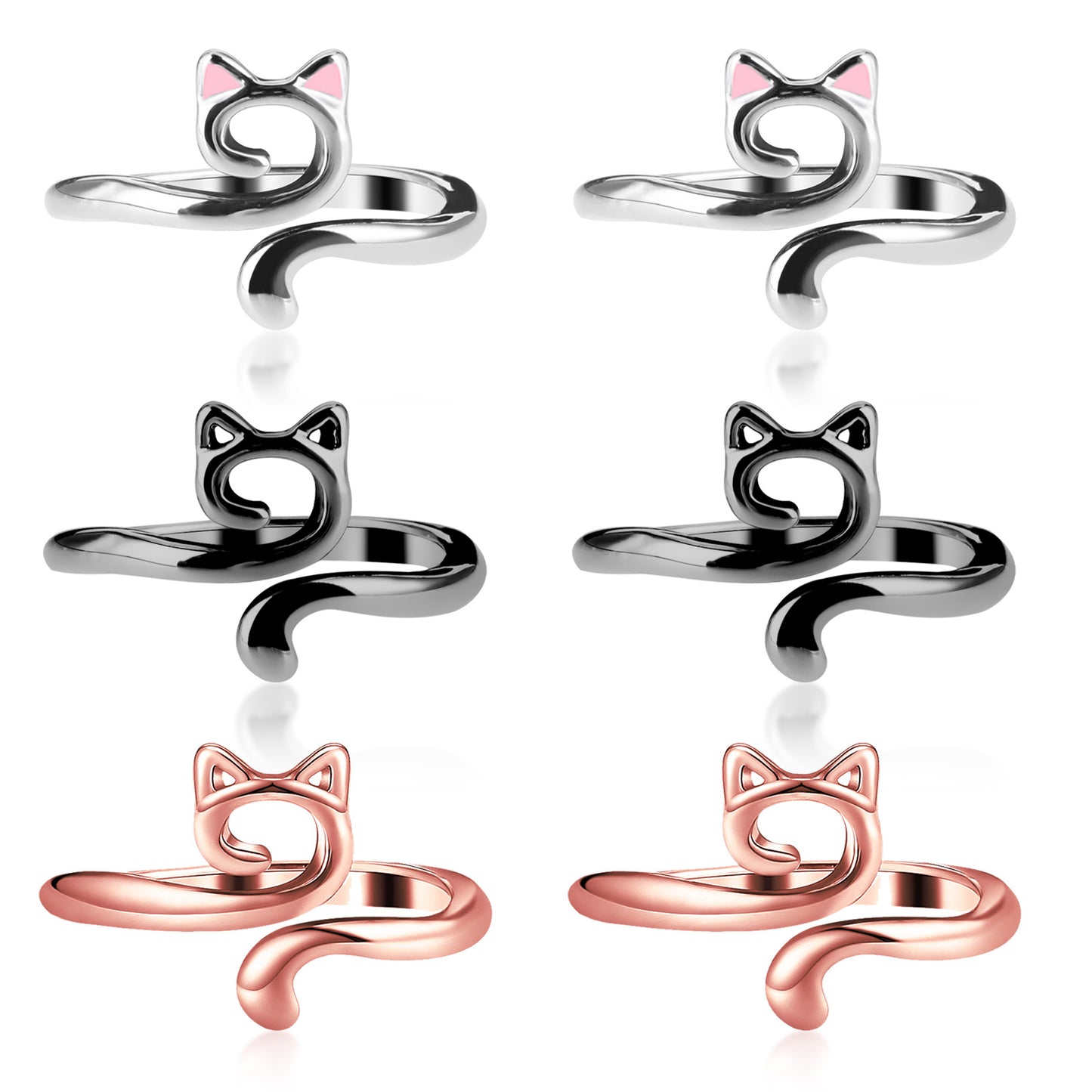 Sibba Crochet Ring Accessories for Finger Tension Rings 6 PCS Crocheting Crochet Notions Tools Yarn Knitting Sewing Hook Supplies Adjustable Guide Holder Tool Crotchet Knitted Thimble Loops Holders