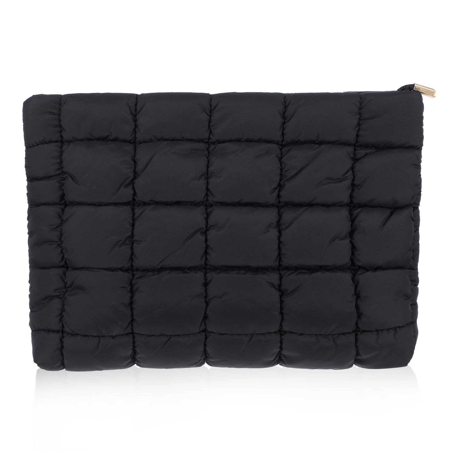 Wanmu Puffy Quilted Makeup Bag, Quilted Cosmetic Bag, Portable Checkered Makeup Pouch, Puffer Toiletry Bag, Travel Cute Makeup Brushes Aesthetic Accessories Storage Bag for Women