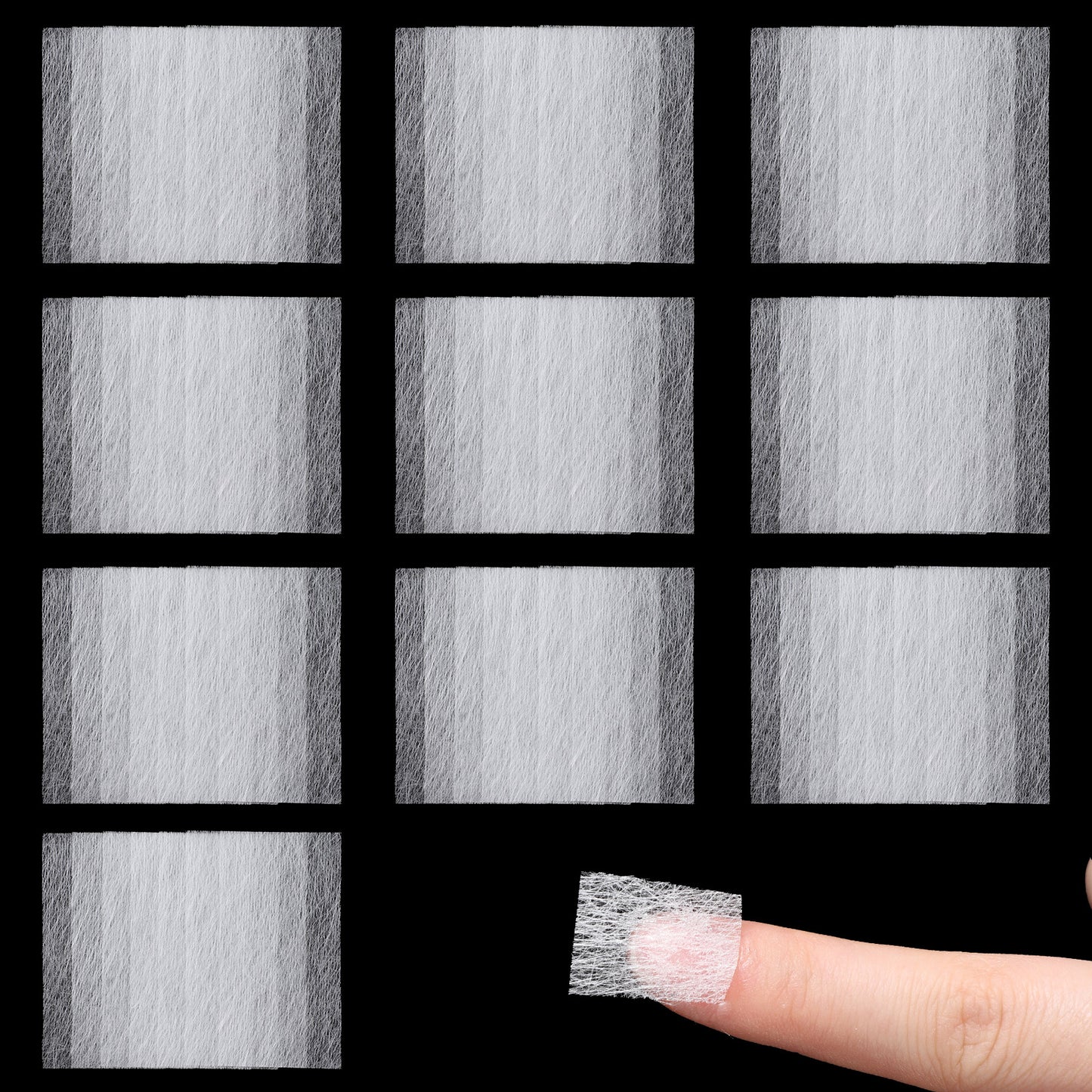 Hadnves 100 PCS Fiberglass Nail Wrap Extension Kit Repair Silk Paper Towels Fiber Wraps DIY Nail Art Extension Protector Reinforce Accessories for Women Home Salon Broken Nails Fix Repair