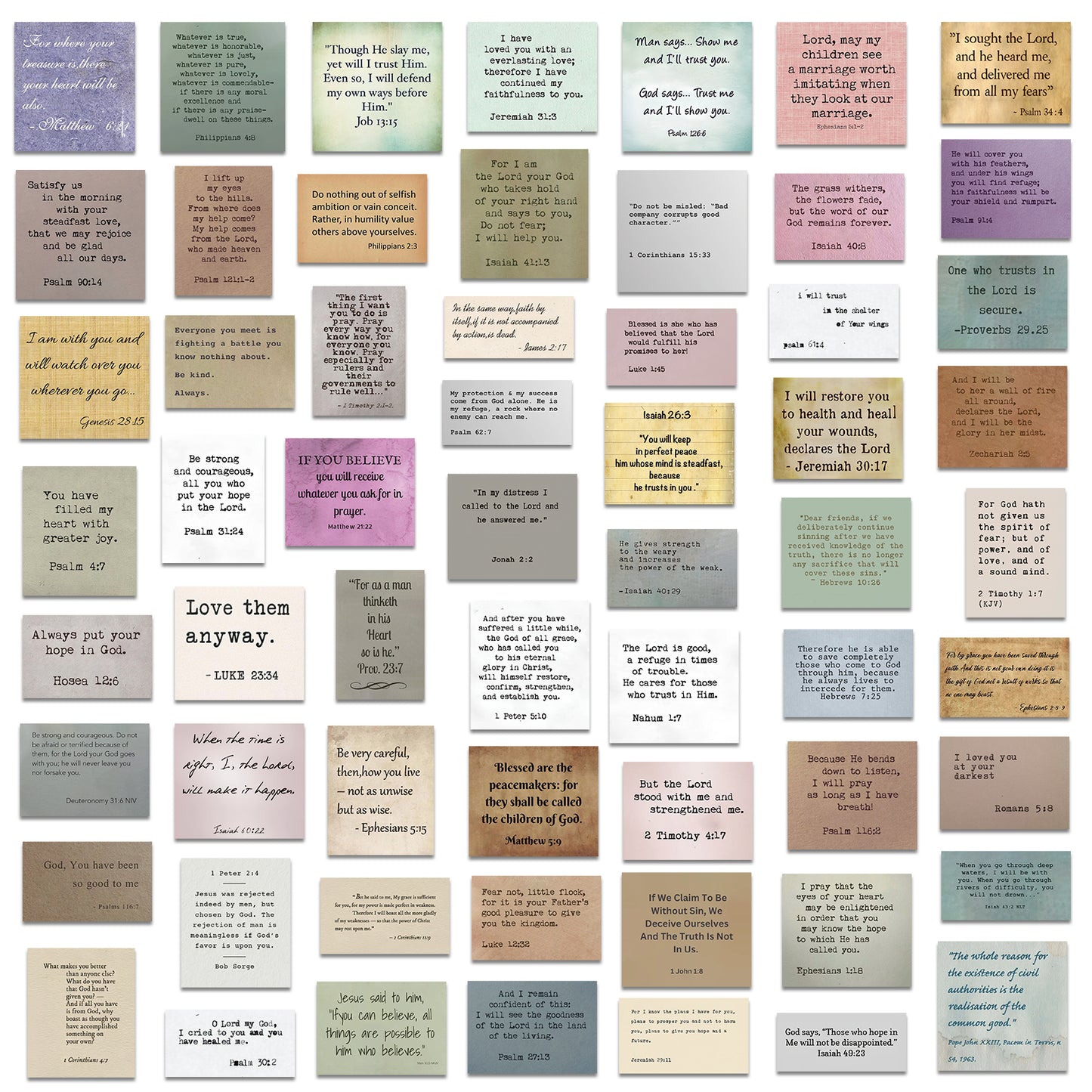Qianyu 120 PCS Bible Verse Stickers, Retro Inspirational Scripture Stickers Vintage Journaling Sticker Christian Quote Sticker Bible Study Supplies for Water Bottle Scrapbooking Laptop