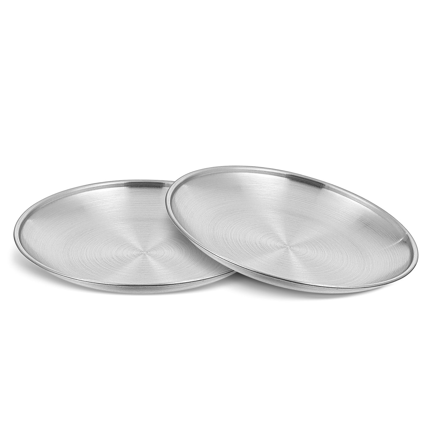 2Pcs Stainless Steel Cats Dishes Wide Whisker Friendly Cat Bowls Set Shallow Food Plate for Elevated Stands Unbreakable Indoor Kitten Feeding Wet & Dry Food Dish to Prevent Whisker Fatigue