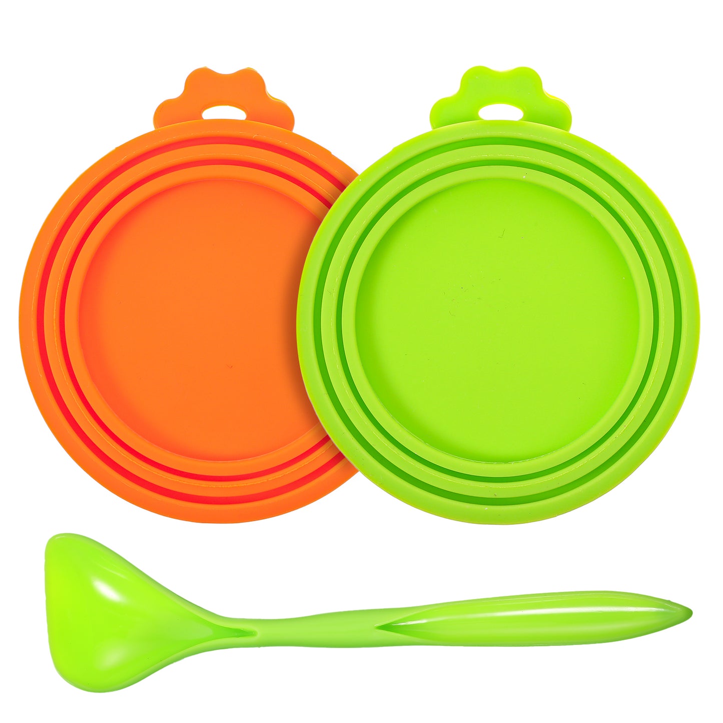 3 Pcs Pet Food Can Lids Food Canned Scoop Universal Silicone Can Cap Covers Reusable Cat Wet Food Spoon for Most of Standard Food Cans Tops for Dog Feeding Food Storage