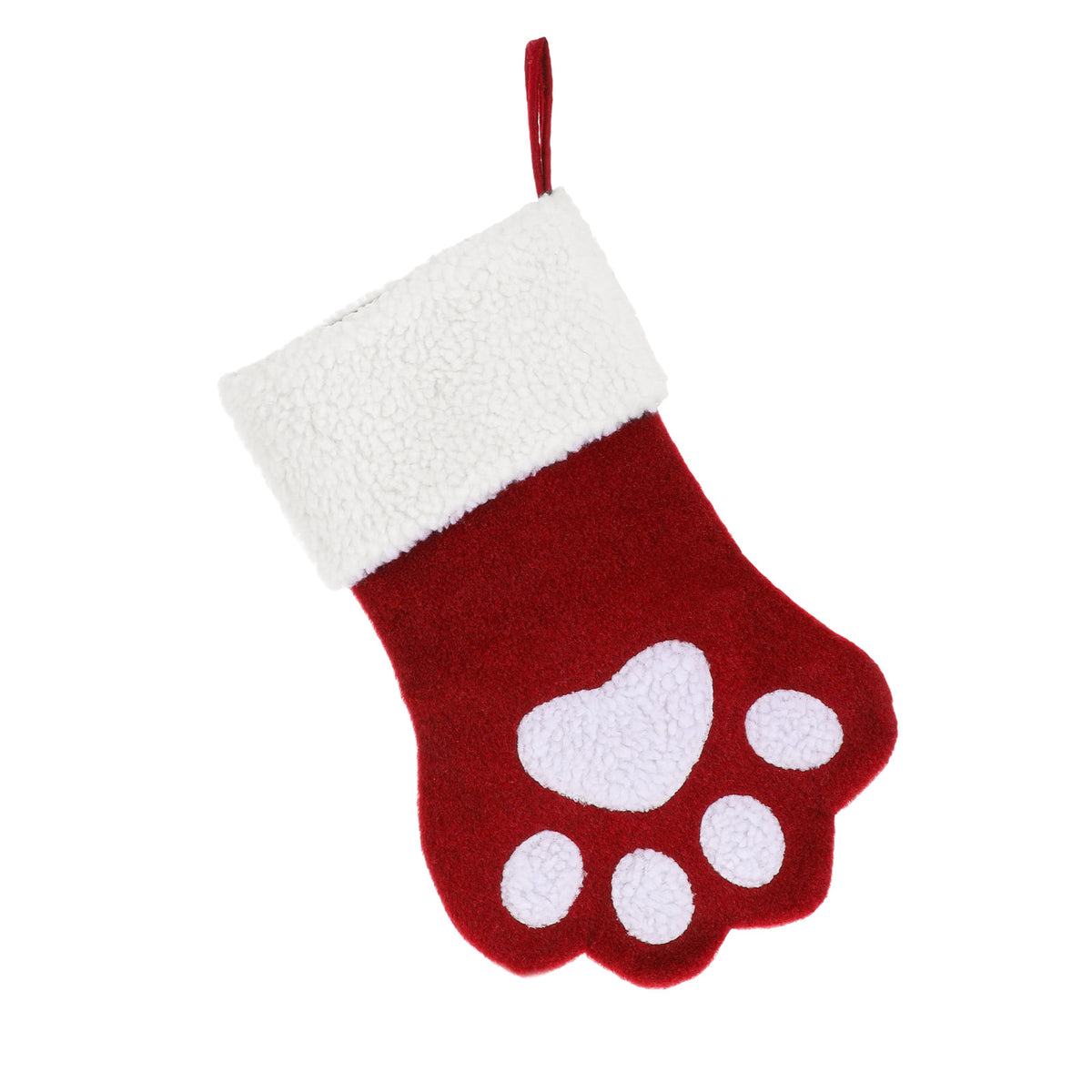 WLLHYF Personalized Christmas Stocking for Dogs Cats, Pet Paw Xmas Stocking