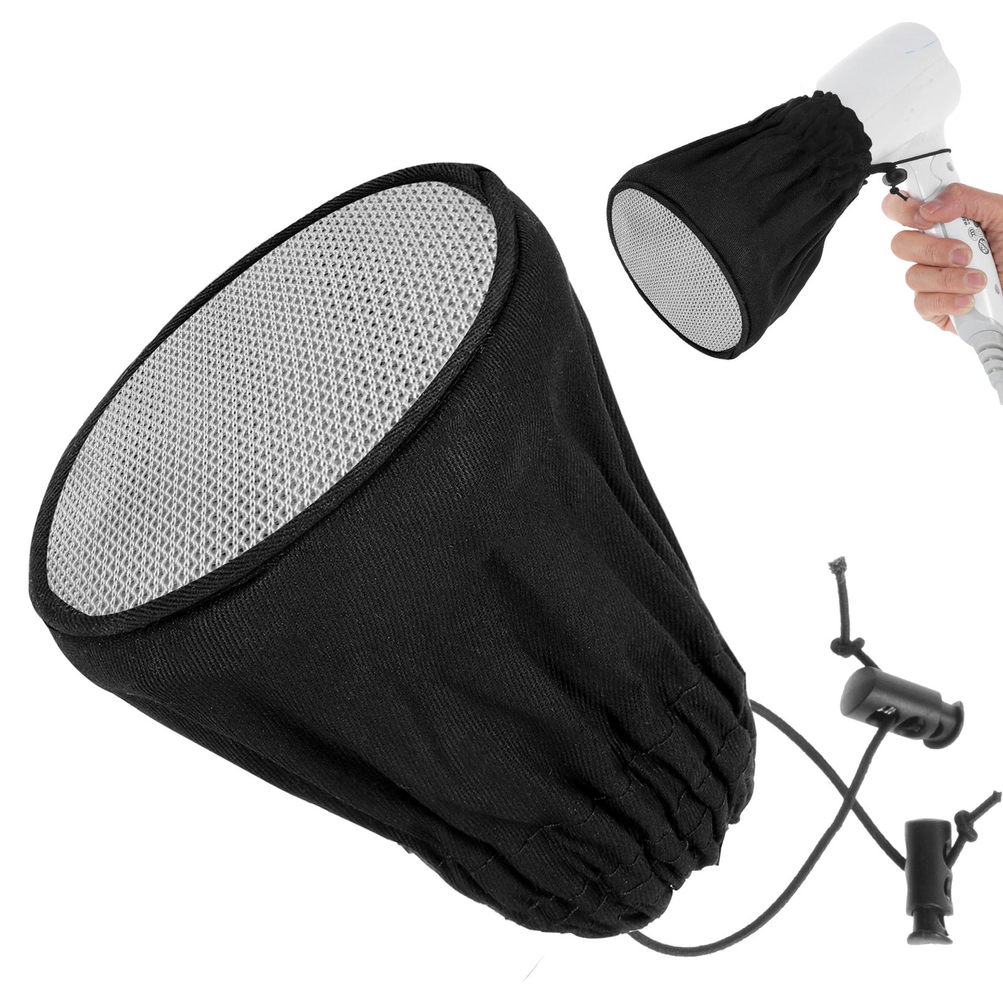 Wanmu Diffuser Sock, Foldable Travel Diffuser Cover for Curly Hair, Universal Nylon Diffusers Hair Dryer Attachment with Elastic Band