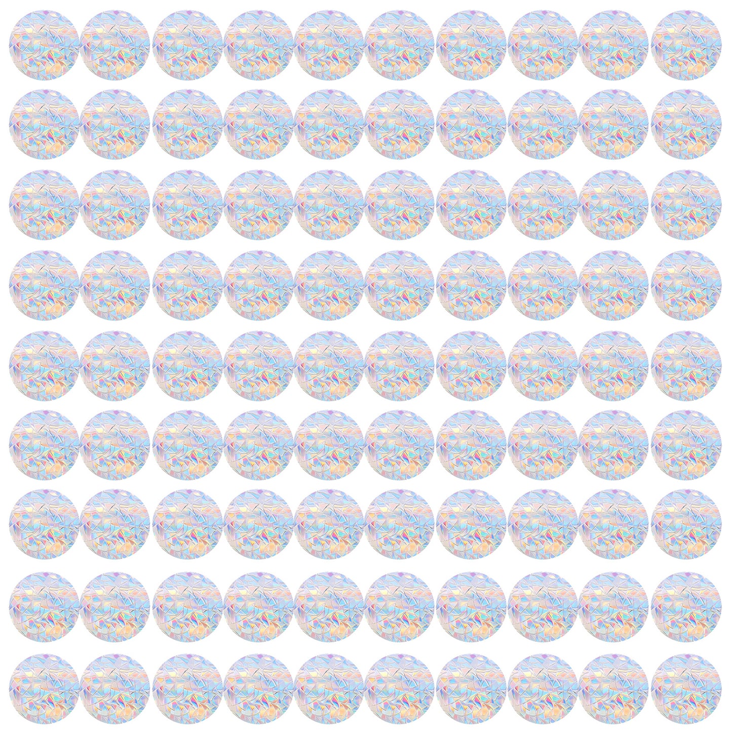 96 PCS Circle Window Decals Anti-Collision Rainbow Stickers Window Clings to Save Birds Vinyl Non-Adhesive Prismatic Suncatcher Stickers for Glass Surface No Glue Required