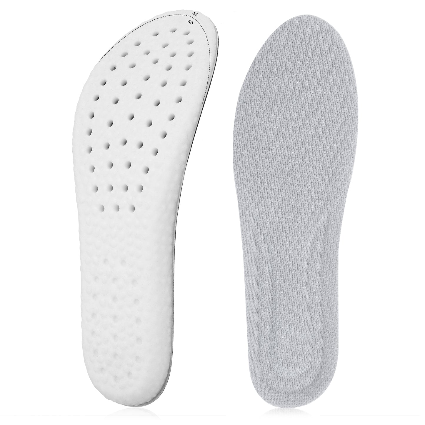 WLLHYF 1 Pairs Memory Foam Shoe Insoles? Shock Absorption Inserts Arch Support Cushioning Sports Insoles Soft Comfortable Replacement Insoles for Men Women M:UK 8-11