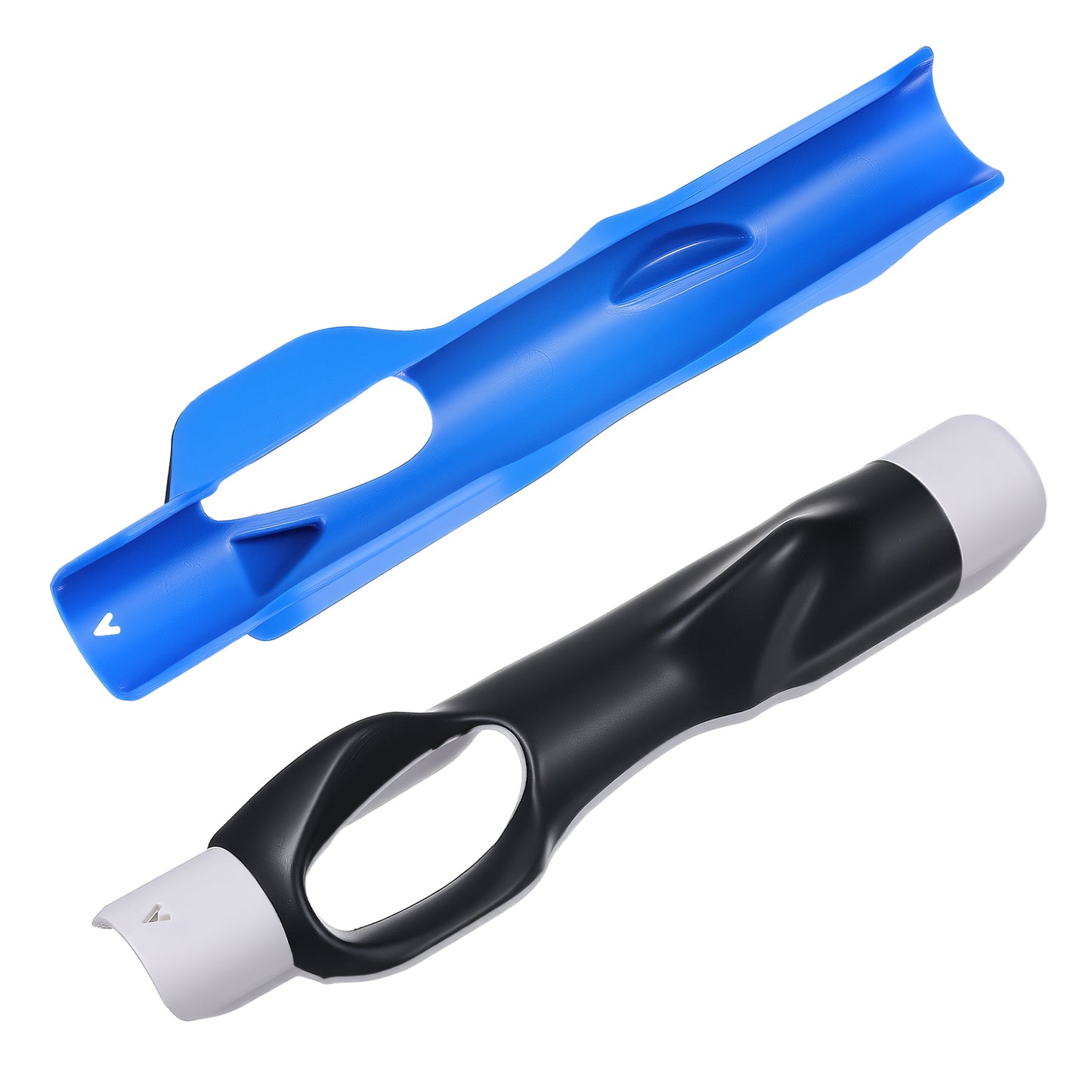 Wanmu 2 Pcs Golf Grip Trainer, Lightweight Clip-On Golf Swing Training Aid for Improving Proper Hand Positioning, Enhance Grip Strength, Correct Hand Position (Blue, Gray)
