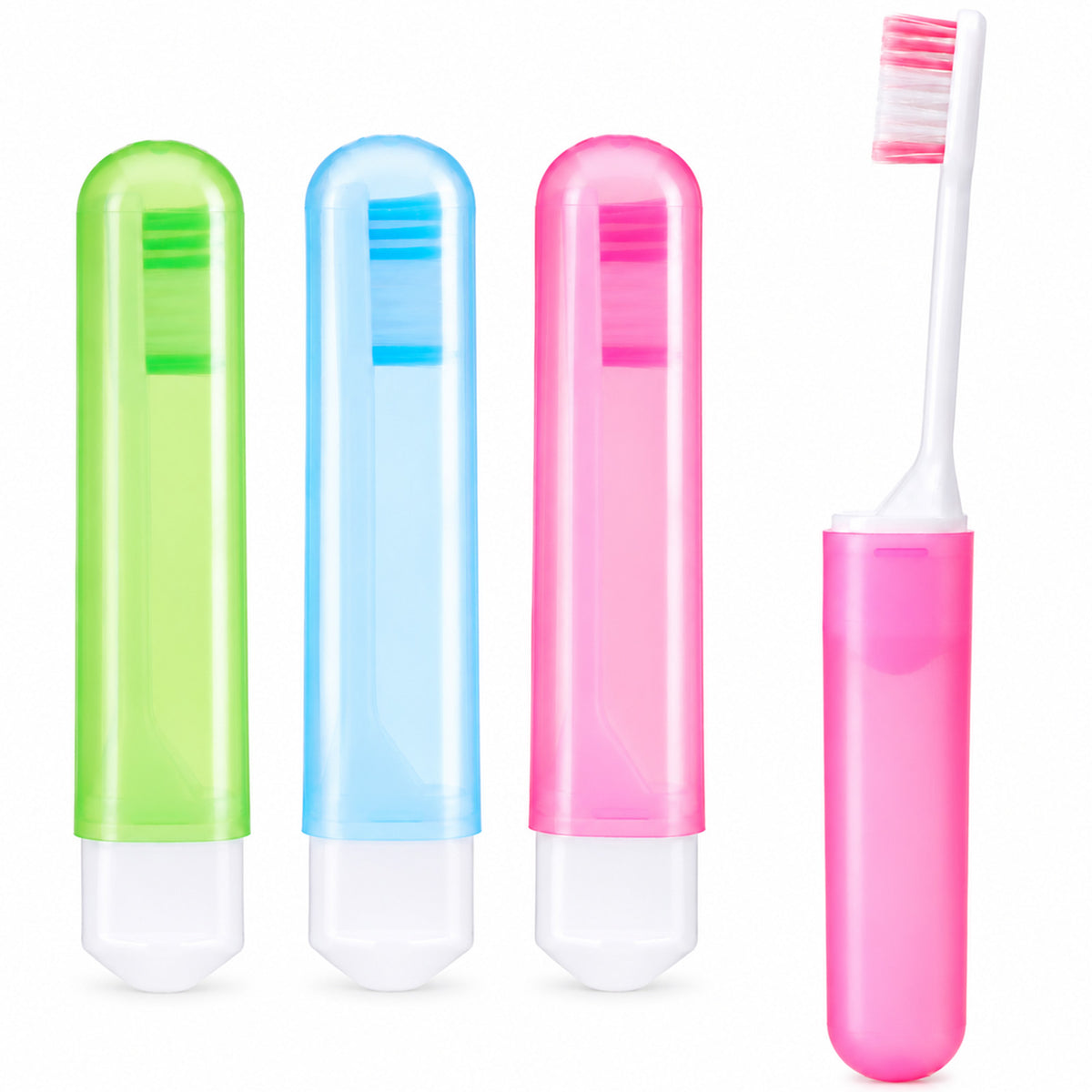 Heclia 10Pcs Travel Toothbrush Folding Travel Toothbrush Mini Toothbrushes